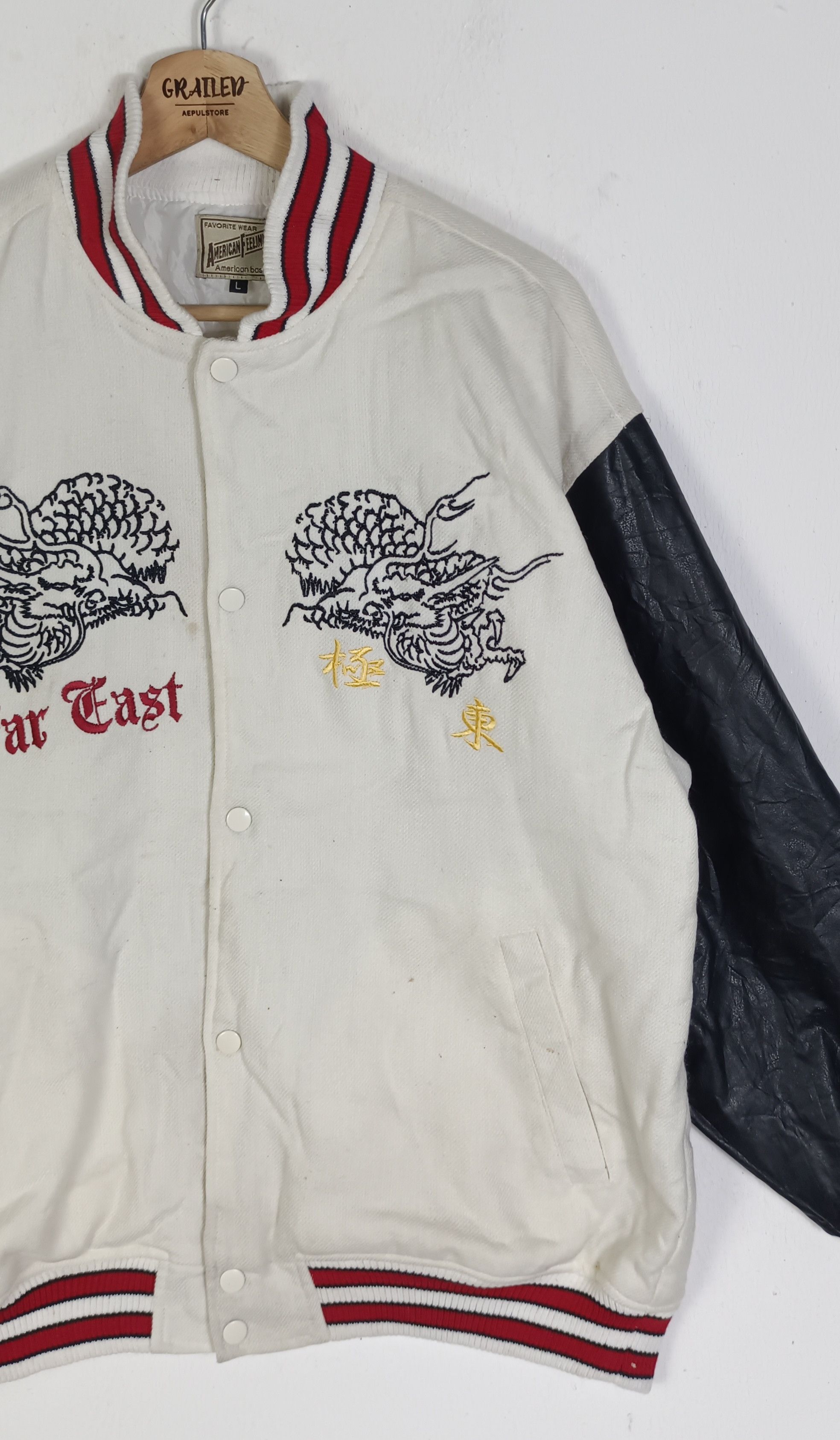 Japanese Brand 🔥Far East Sukajan Embroidered Logo Jacket Size US XL / EU 56 / 4 - 4 Thumbnail