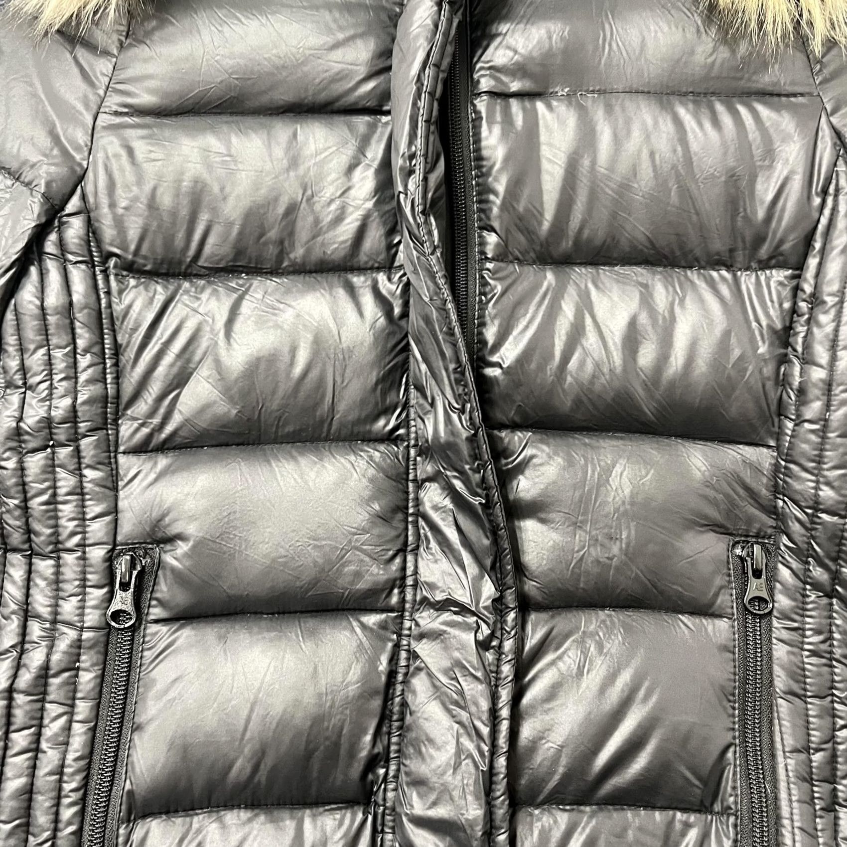 American Eagle Outfitters American Eagle Outfitters XS Puffer Down Jacket Gray Faux Fur Hood Fall Winter Coat Size XS / US 0-2 / IT 36-38 - 3 Thumbnail