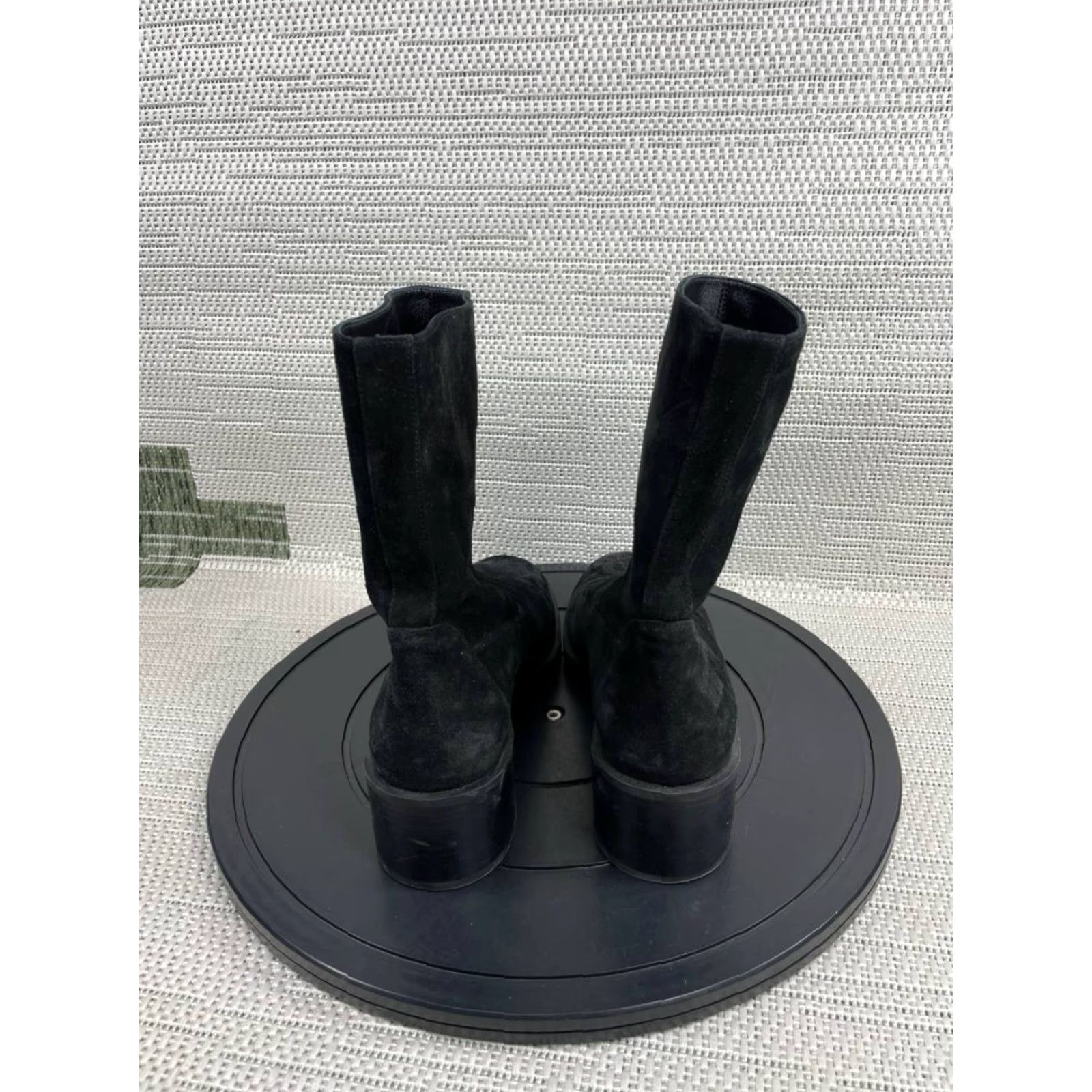 Stuart Weitzman Stuart Weitzman Boots Womens Size 10 B Boulevard Black Suede Mid Calf Bootie Size US 10 / IT 40 - 6 Thumbnail