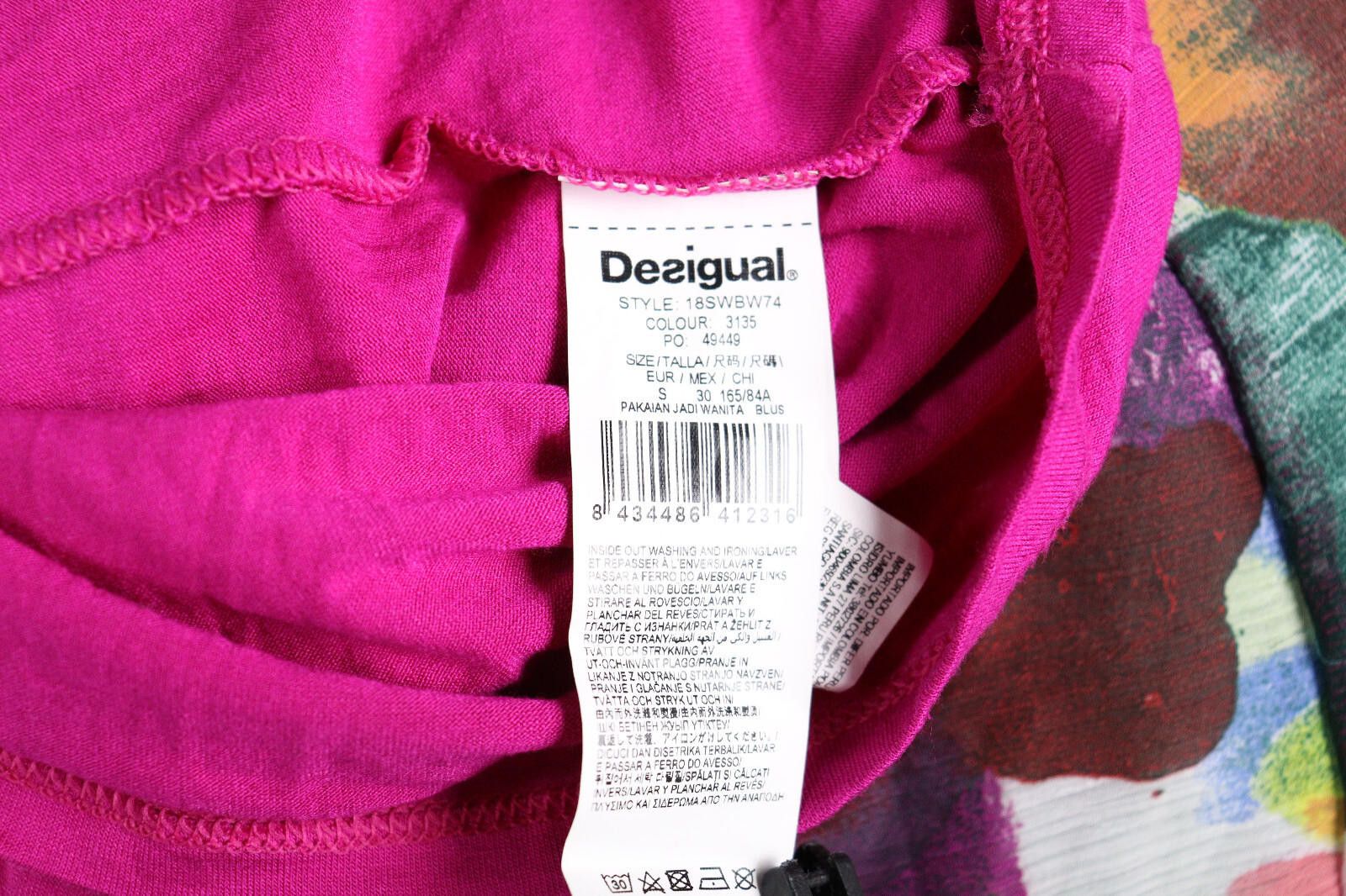 Desigual Ladies Desigual Colorful Abstract Top Blouse Shirt Size S Size S / US 4 / IT 40 - 10 Thumbnail