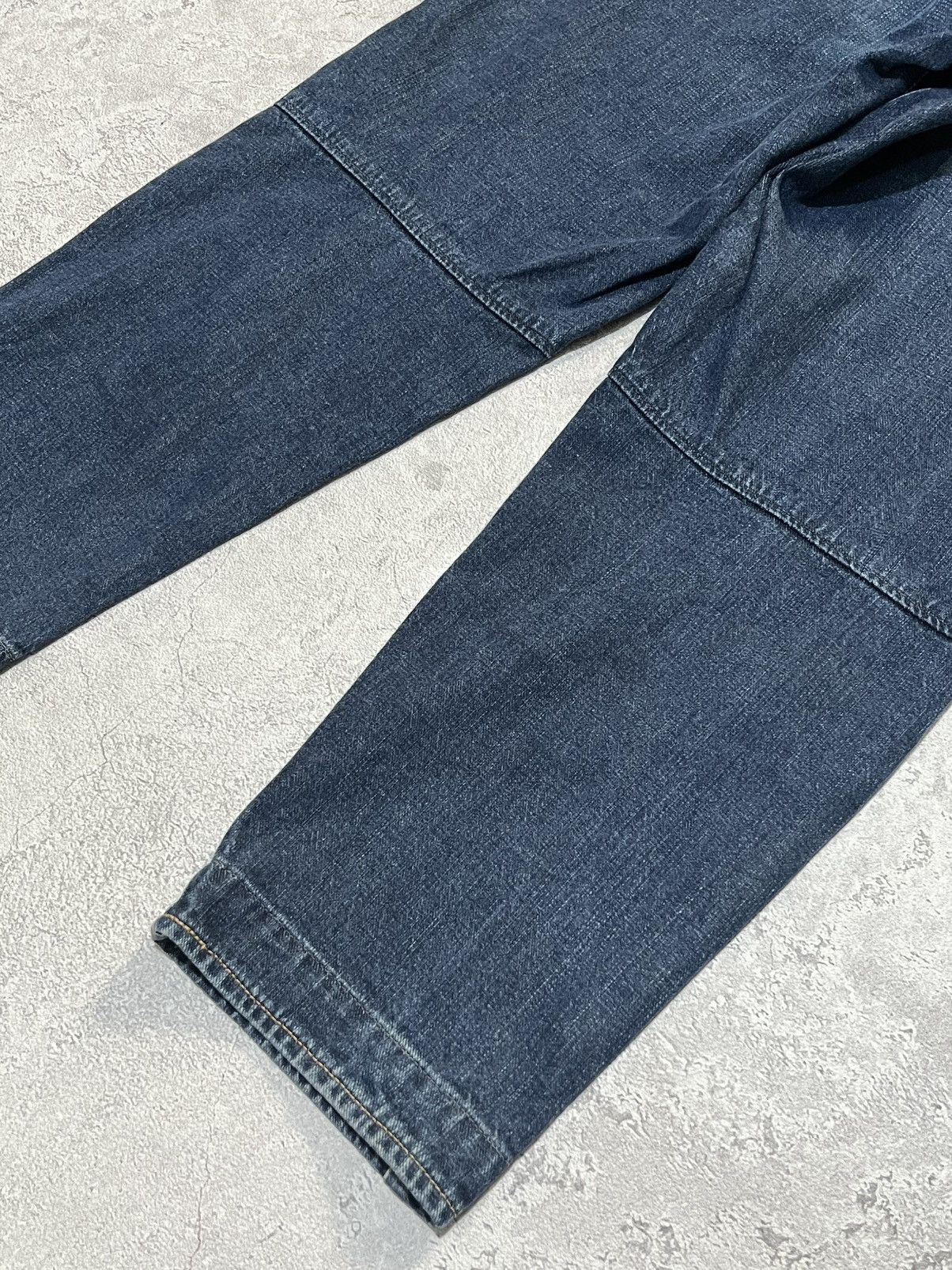 45rpm Japanese 45rpm Denim Cropped Indigo Dyeing R Embroidery Size 26" / US 2 / IT 38 - 4 Thumbnail
