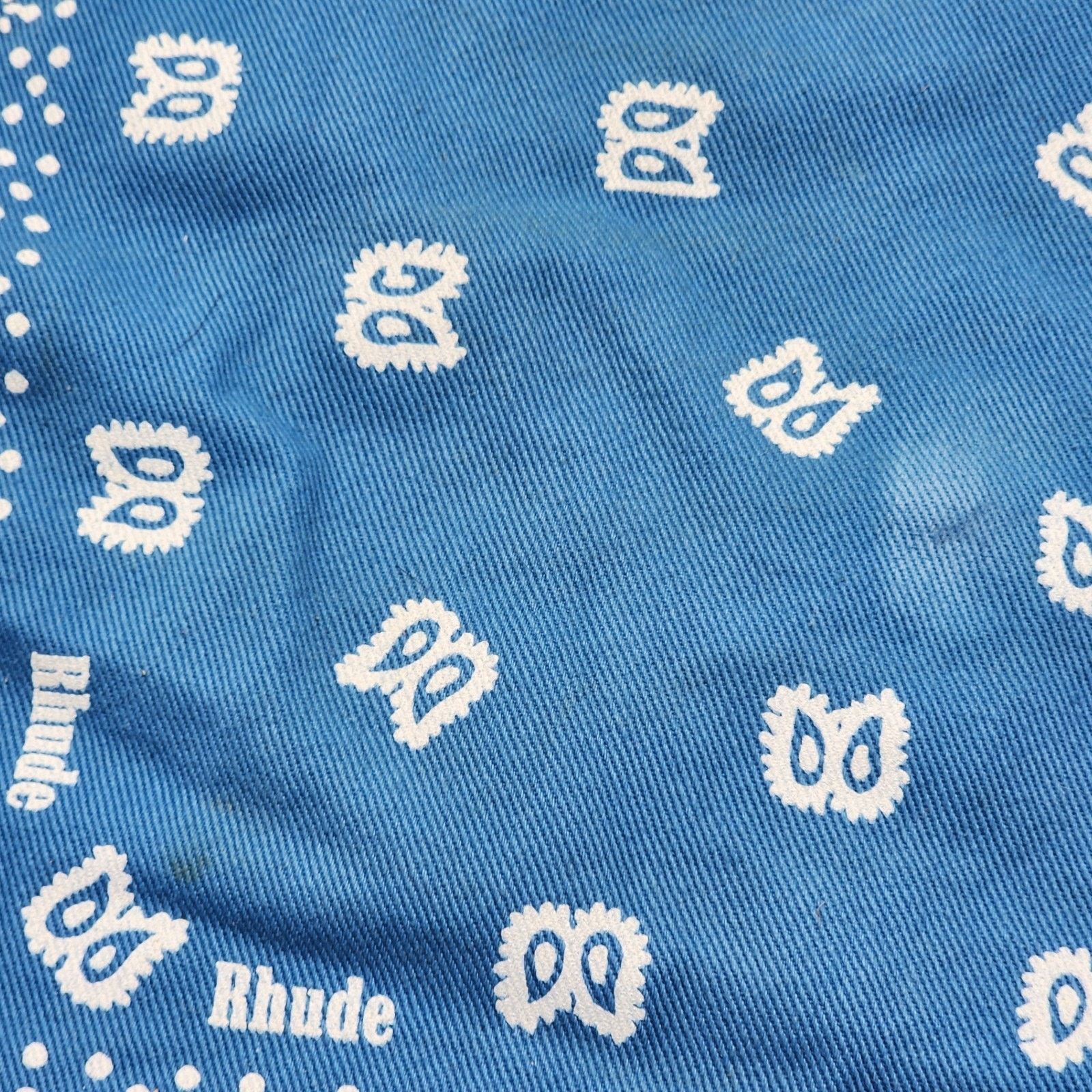 Rhude Bandana Print Drawstring Cotton Shorts Blue Size Large Size US 34 / EU 50 - 4 Thumbnail