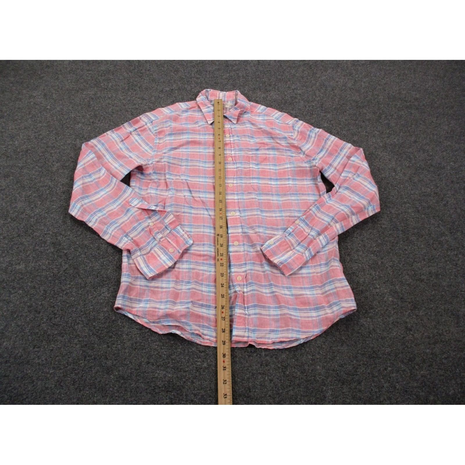 Faherty Faherty Shirt Mens M Plaid Linen Lightweight Breathable Workwear Country Preppy Size US M / EU 48-50 / 2 - 3 Thumbnail
