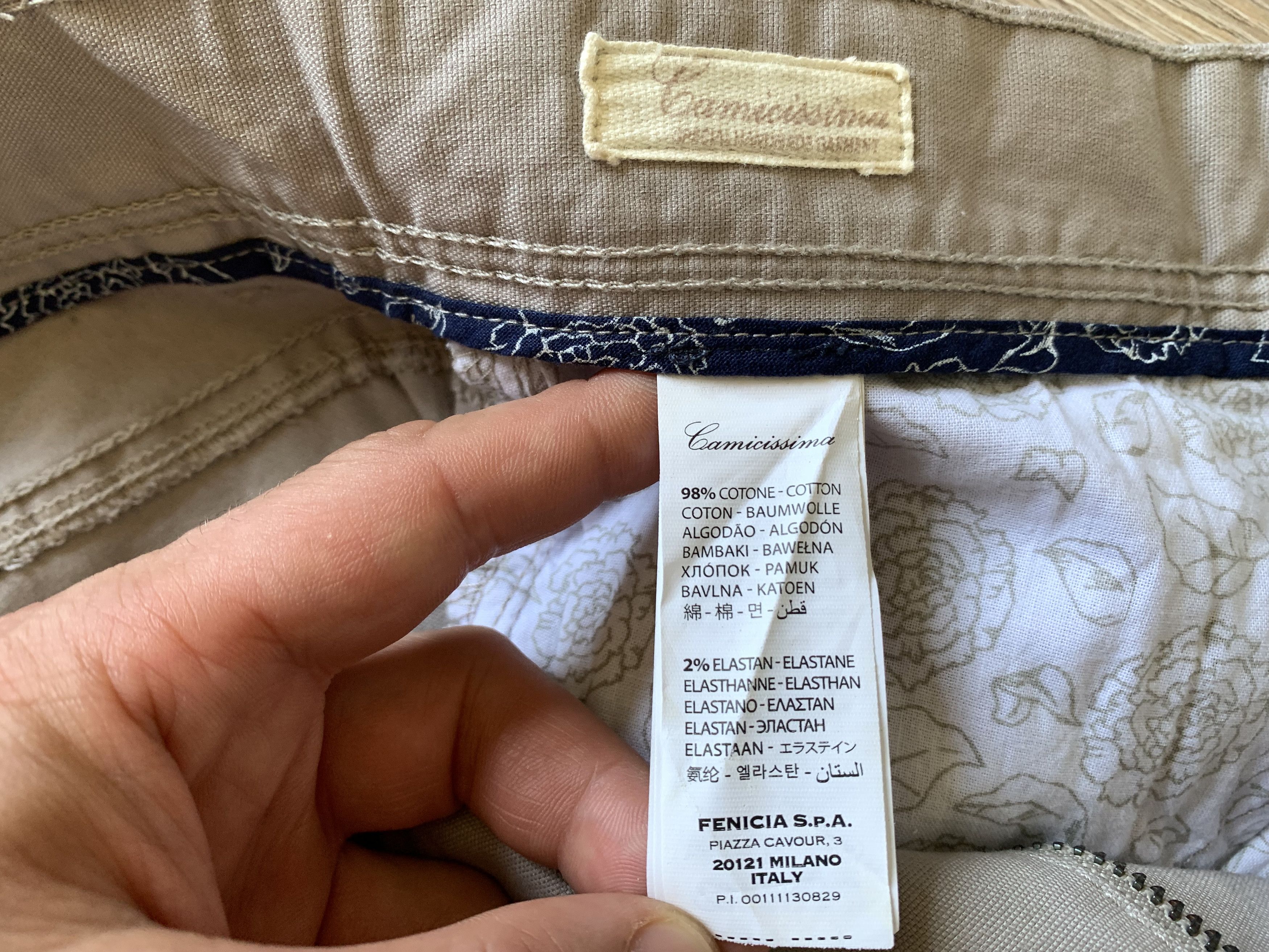 Vintage Camicissima Mens Chino Pants Trousers Size US 36 / EU 52 - 10 Thumbnail