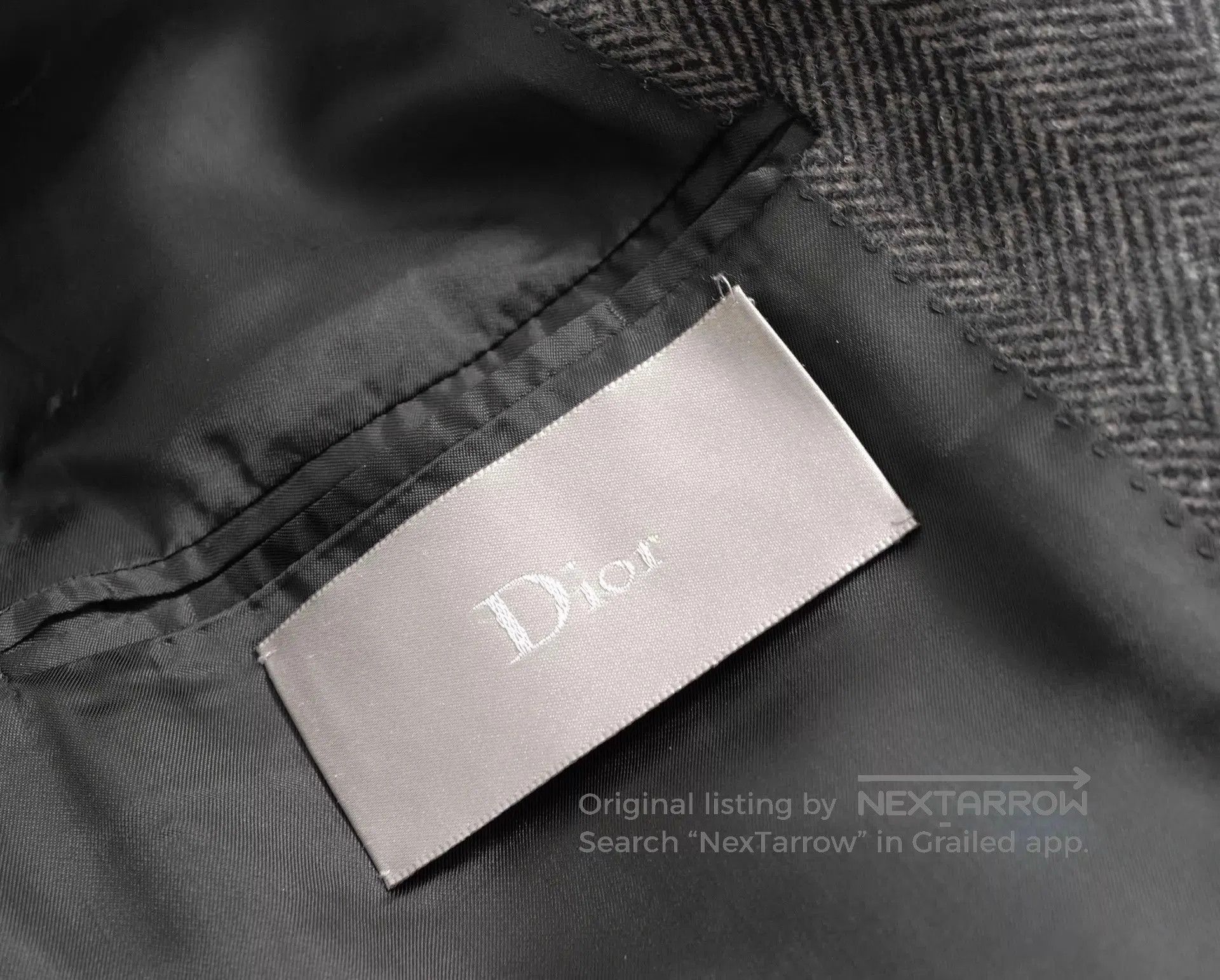 Dior Herringbone Pattern Long Coat Black Size S. Size US S / EU 44-46 / 1 - 3 Thumbnail