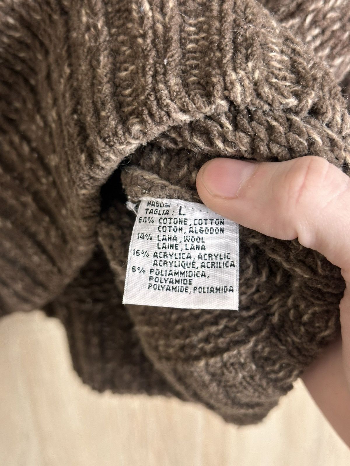 Marlboro Classics 🔥 Marlboro Classics Knit Sweater Pullover Wool Cotton Brown Size US L / EU 52-54 / 3 - 7 Thumbnail