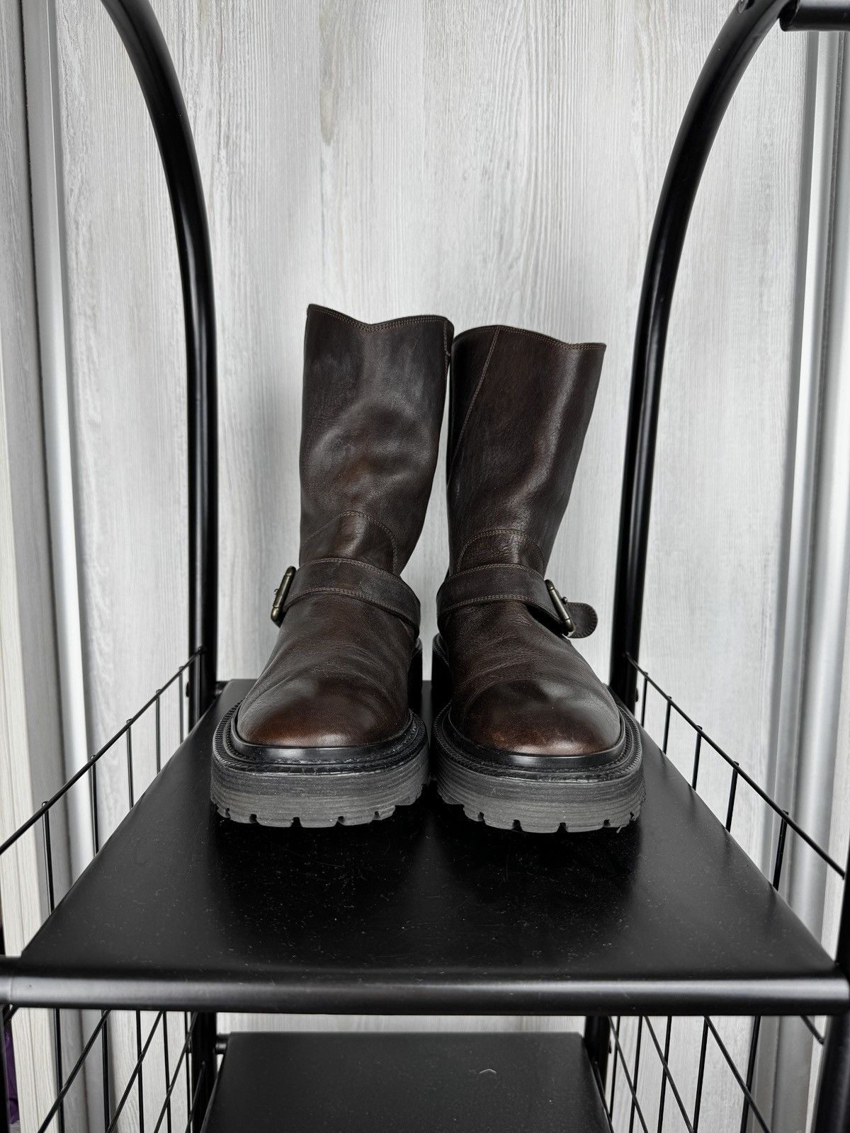 Dolce & Gabbana Dolce & Gabbana Brown Leather Biker Boots men’s size UK 8.5 Size US 9.5 / EU 42-43 - 9 Thumbnail