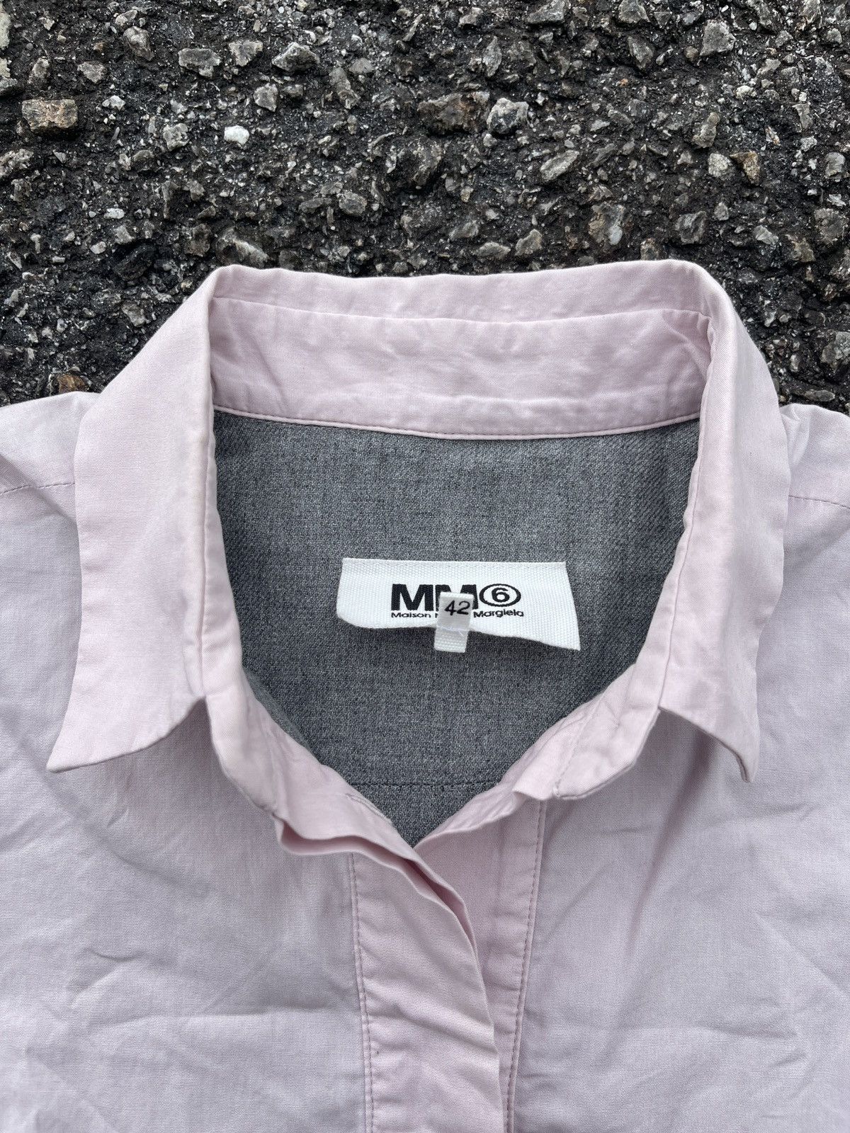 Maison Margiela Maison Margiela MM6 Oversized Oxford Shirt in Pink Size M / US 6-8 / IT 42-44 - 4 Thumbnail