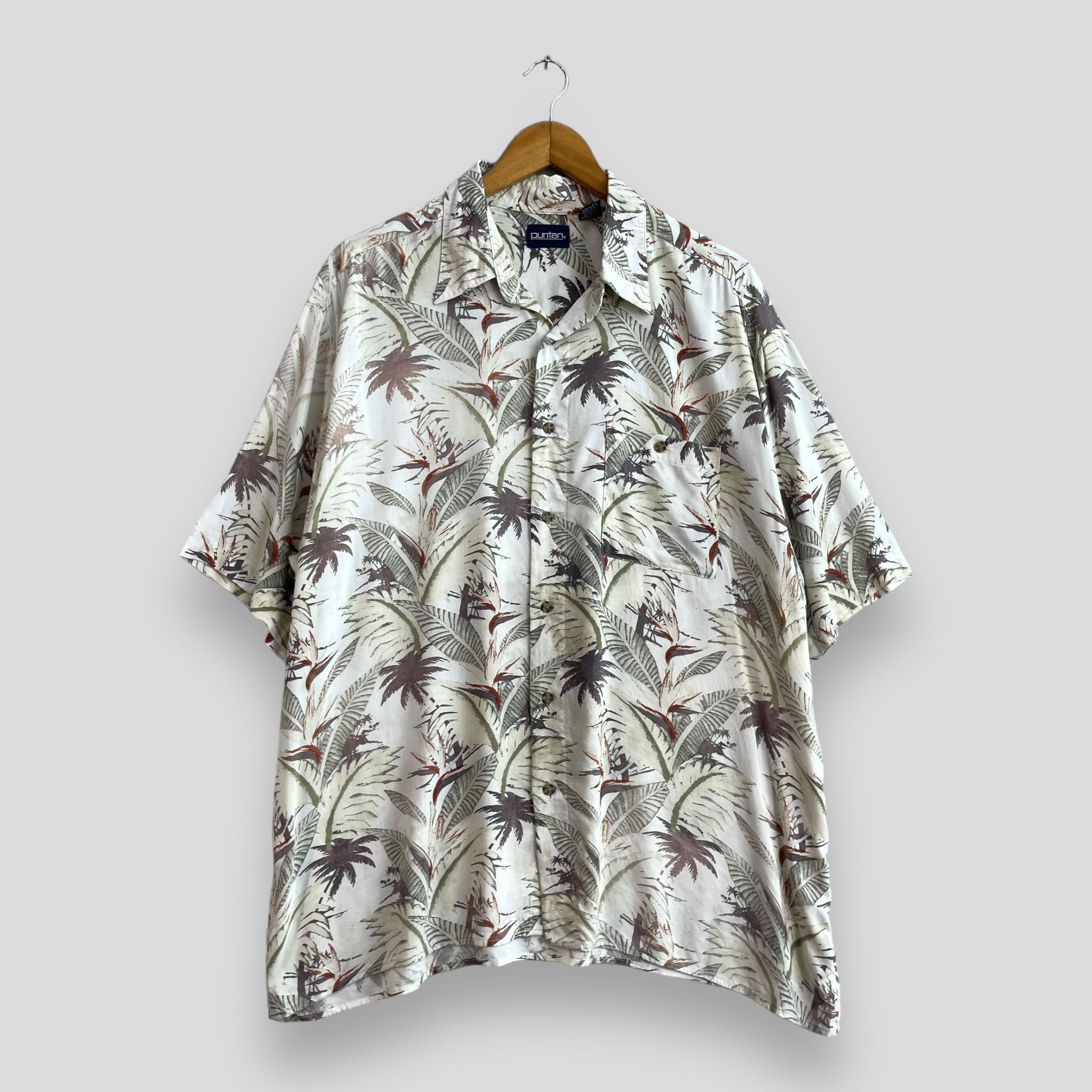 Vintage Vintage PURITAN Hawaii Aloha Tropical Coconut Tree Shirt Size US XL / EU 56 / 4 - 1 Thumbnail