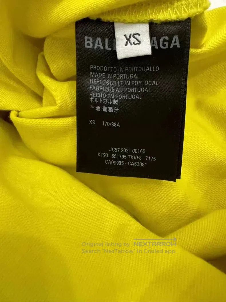 Balenciaga Balenciaga Yellow eco-friendly wave logo short-sleeve Size US XS / EU 42 / 0 - 5 Thumbnail