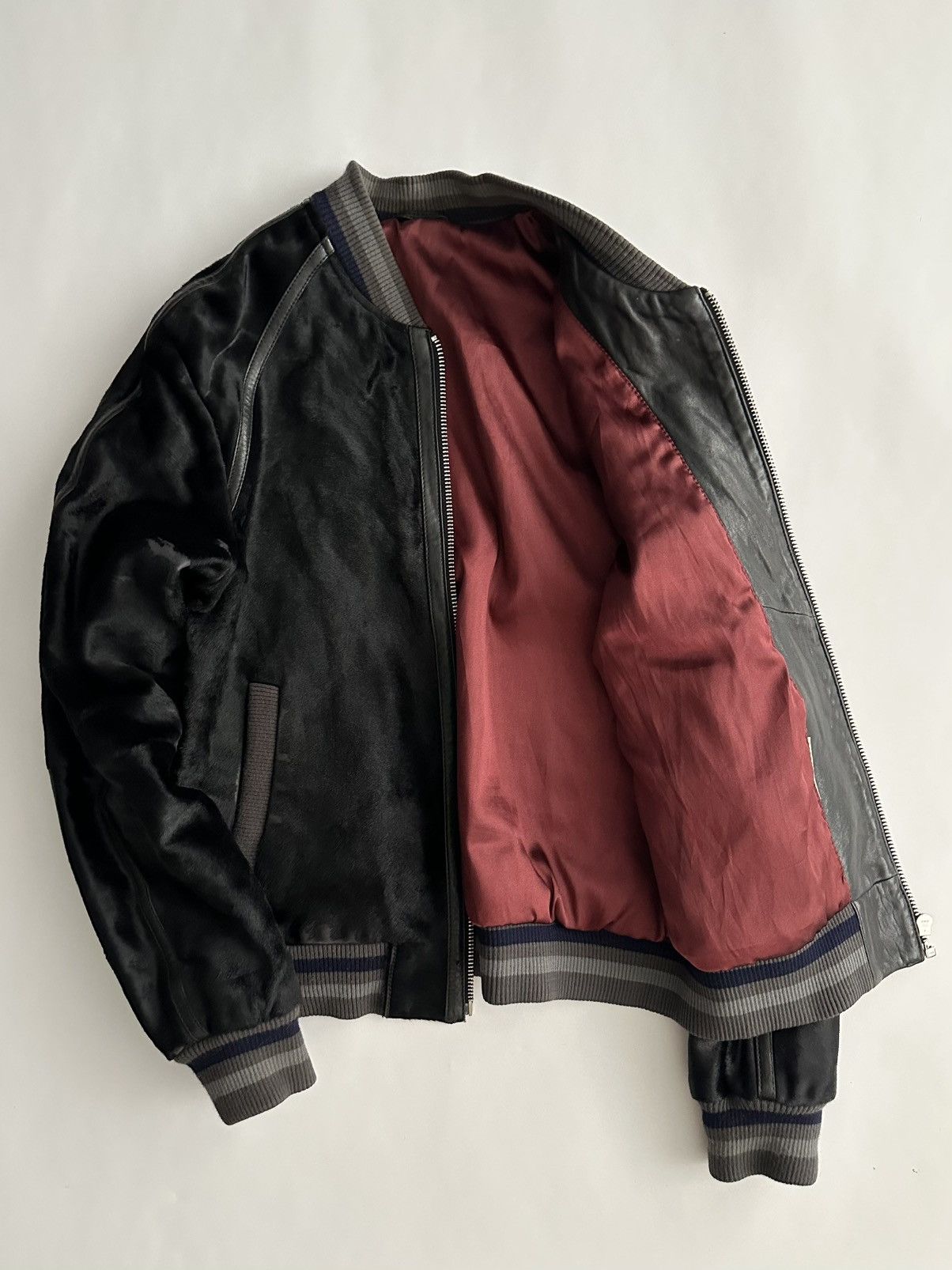 Dolce & Gabbana Dolce Gabbana 2000’s Calf Hair Leather Bomber Jacket Size US M / EU 48-50 / 2 - 7 Thumbnail