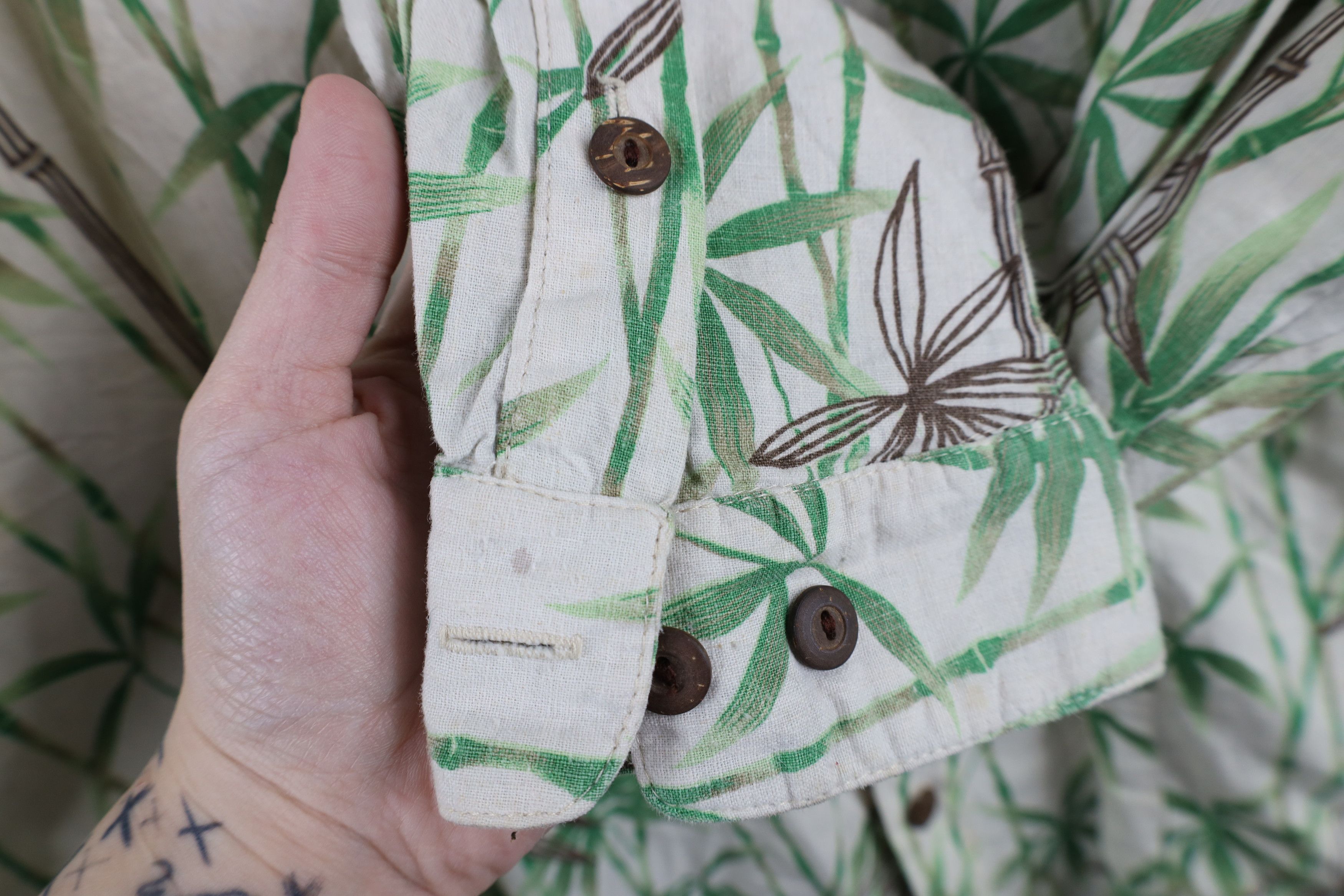 Vintage Vintage 90s Streetwear Hemp Blend Collared Button Shirt USA Size US XL / EU 56 / 4 - 7 Thumbnail