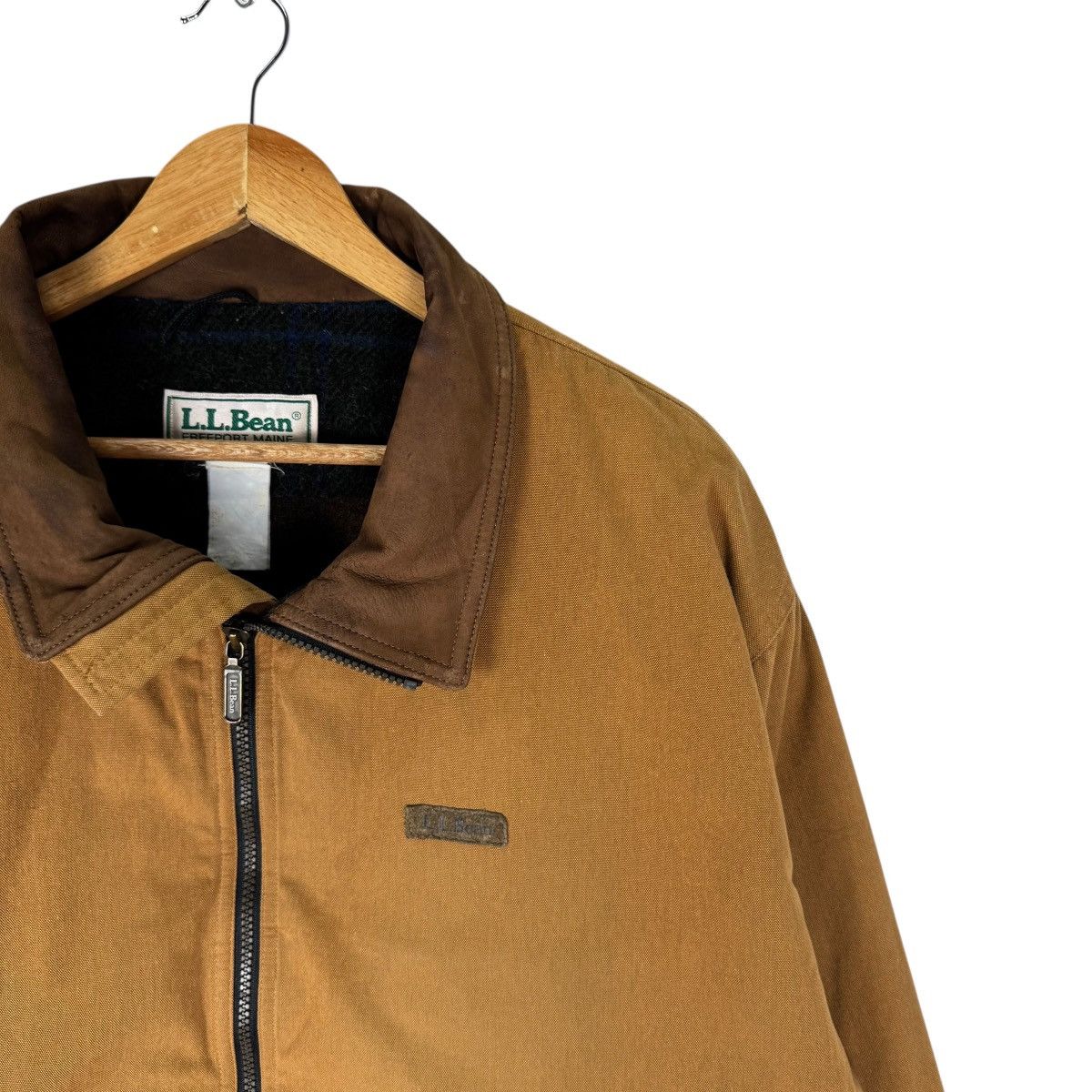 L.L. Bean ☀️LL BEAN LEATHER COLLAR CHORE JACKET Size US XL / EU 56 / 4 - 4 Thumbnail