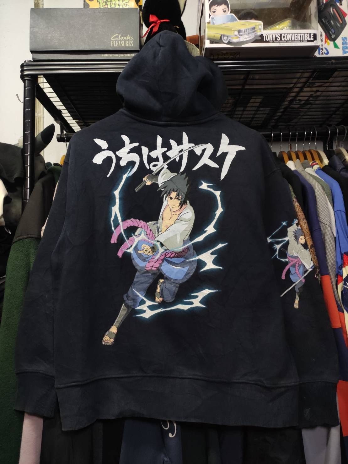 Anime Vtg 00 's Naruto Shippuden " Sasuke "Character Promo Hoodie Size US M / EU 48-50 / 2 - 11 Thumbnail