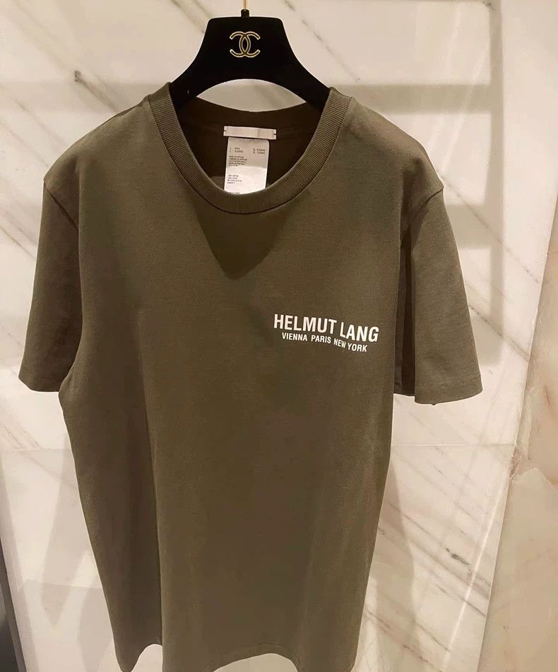 Helmut Lang HELMUT LANG Military green men's T-shirt Size US L / EU 52-54 / 3 - 2 Thumbnail