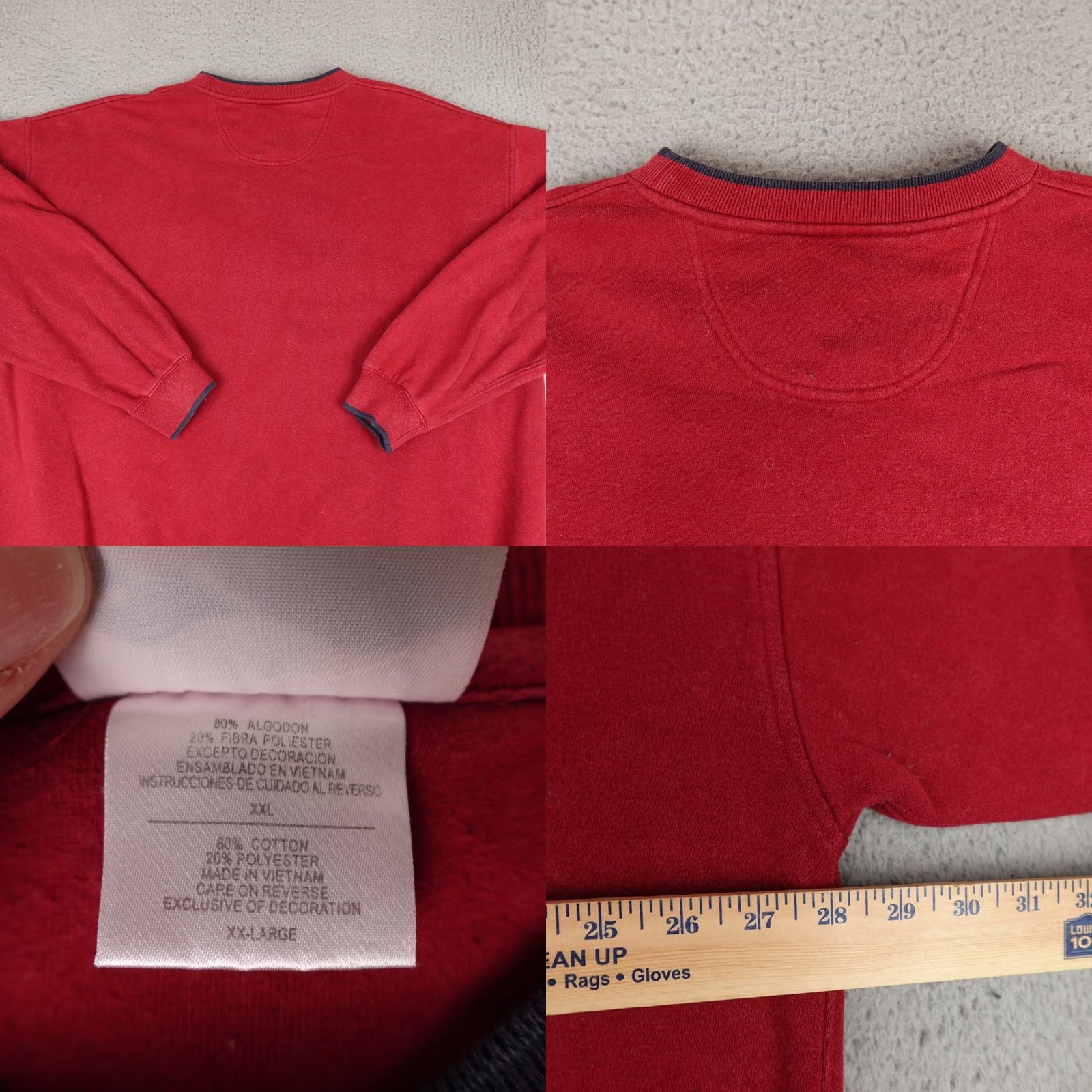 Vintage VINTAGE M & C SPORT Sweater Mens 2XL Red Crewneck Embroidered Tools Pullover Knit Crew Neck Size US XXL / EU 58 / 5 - 8 Thumbnail