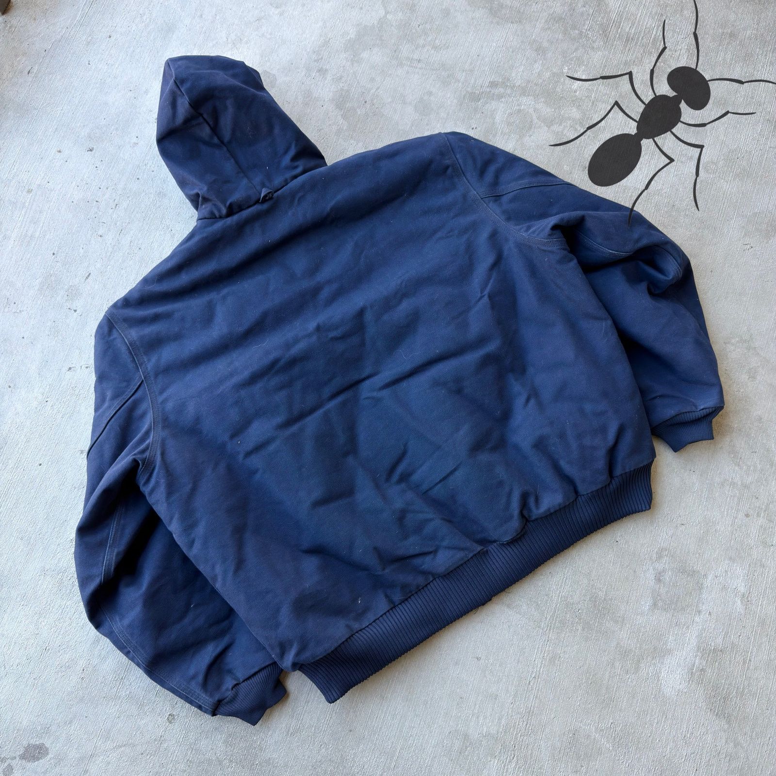 Carhartt × Vintage Vintage Carhartt J04 NVY hooded work wear jacket Size US XXL / EU 58 / 5 - 6 Thumbnail