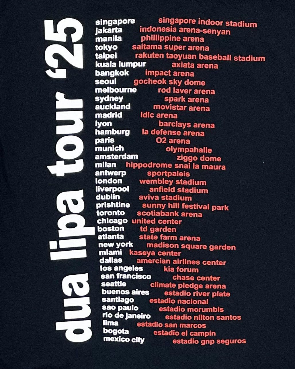 Band Tees Dua Lipa Radical Optimism Tour '25 Tshirt/ Black Size M / US 6-8 / IT 42-44 - 4 Thumbnail