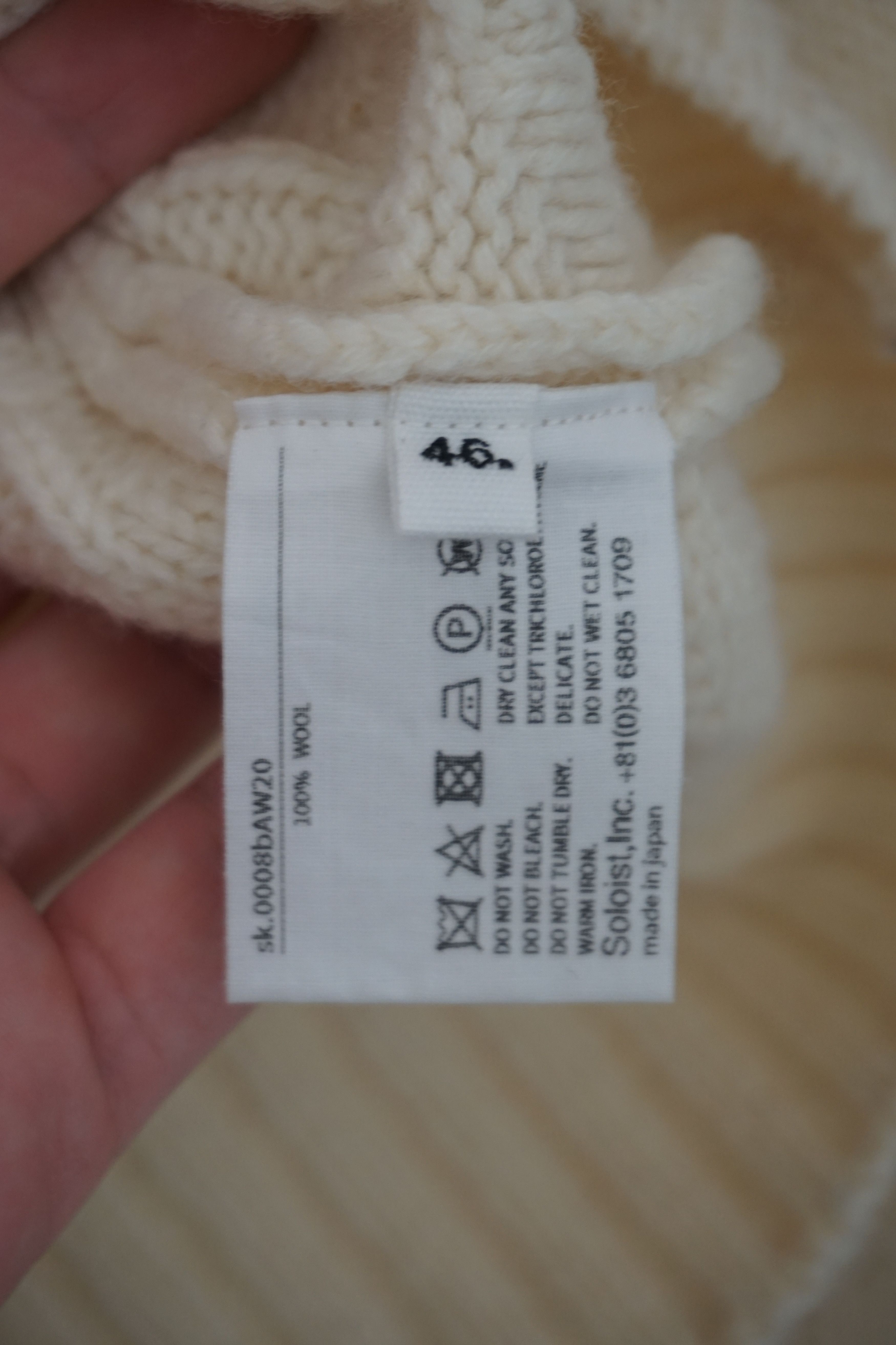 Takahiromiyashita The Soloist. FW20 Aran Knit Sweater Size US S / EU 44-46 / 1 - 6 Thumbnail