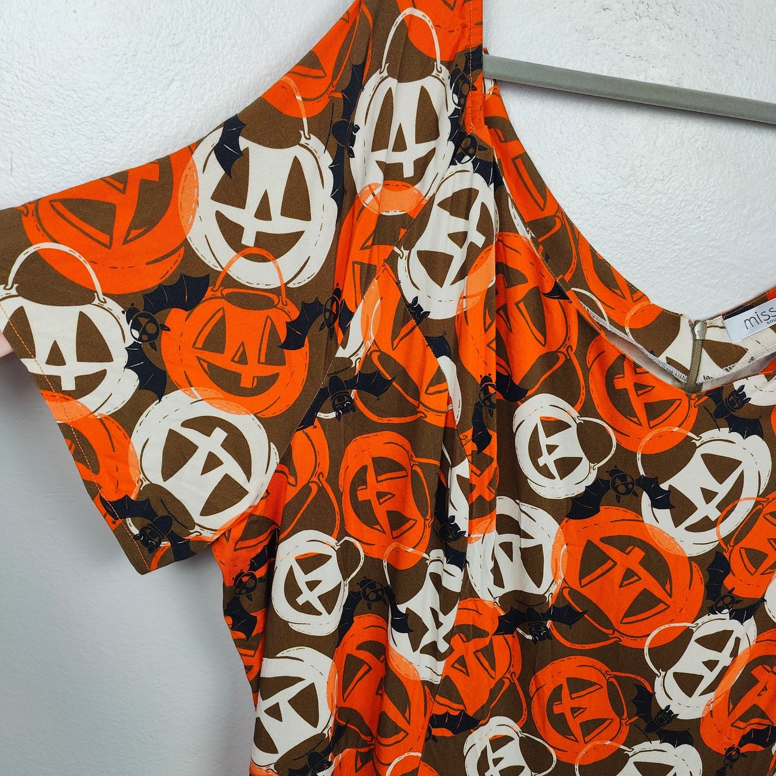 Other Miss Lulo Bella Pumpkin & Bats Dress Womens 4X SoySilk Size 4XL / US 24-26 - 2 Thumbnail