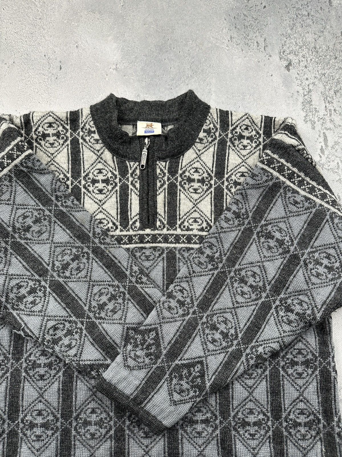 Dale Of Norway Skjaeveland Norwegian Wool Half Zip Knit Sweater Oslo 1000 Size US L / EU 52-54 / 3 - 4 Thumbnail