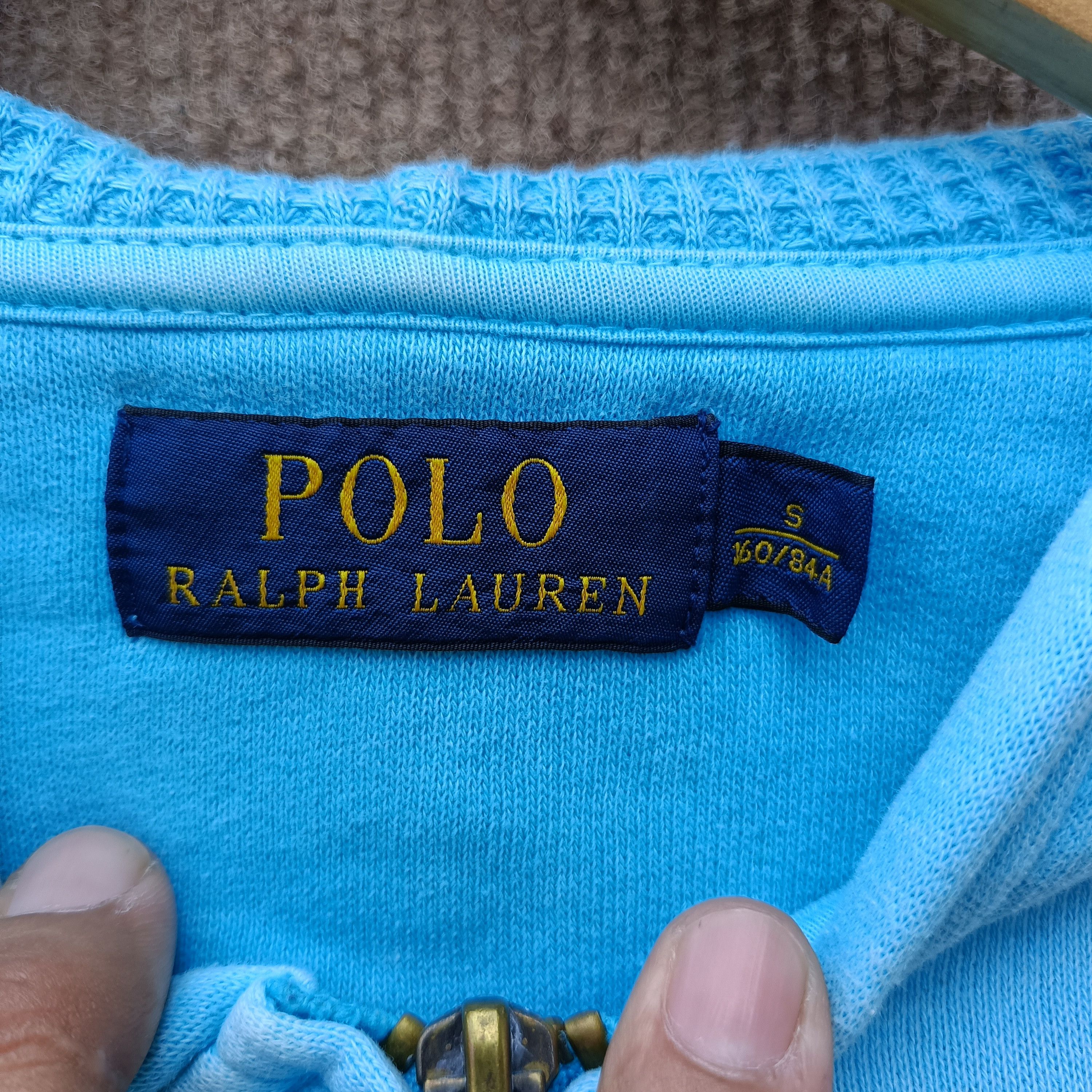 Polo Ralph Lauren × Vintage Vintage Polo Ralph Lauren Light Blue Hoodie Size US S / EU 44-46 / 1 - 6 Thumbnail