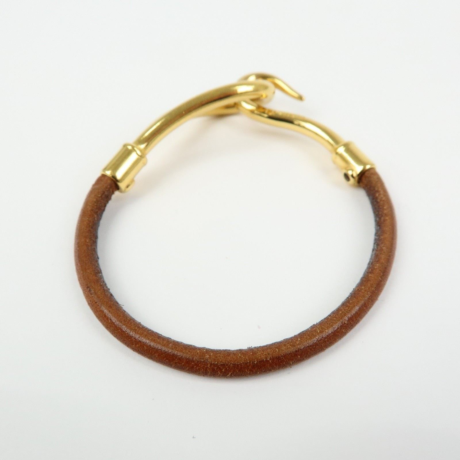 Hermes Hermes Jumbo Hook Leather Bracelet Brown Size ONE SIZE - 2 Thumbnail