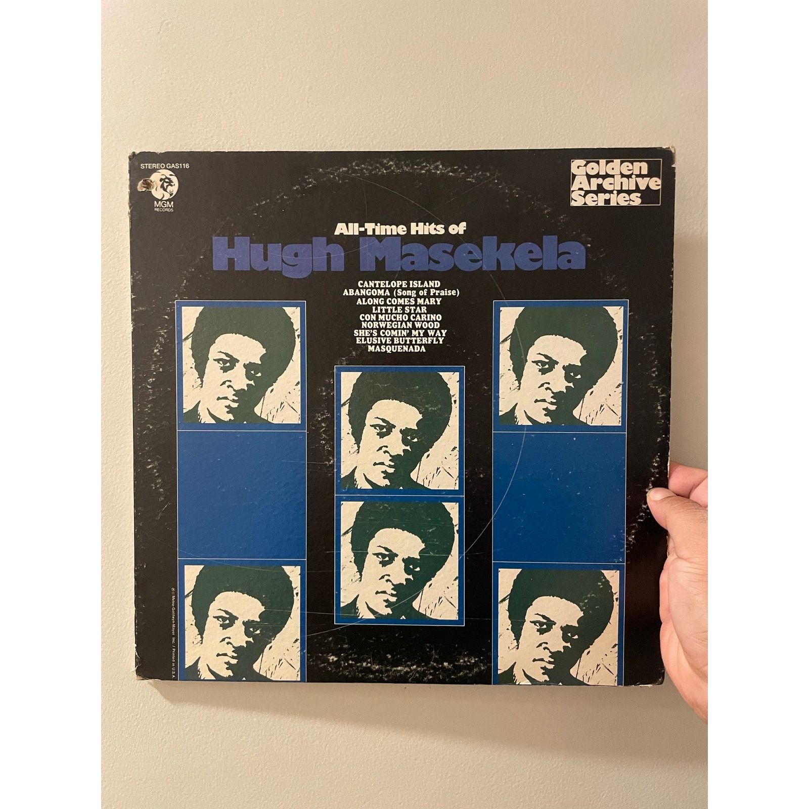 Hugh Masekela - All Time Hits Lp Vintage Vinyl Record Jazz in Black, Men's