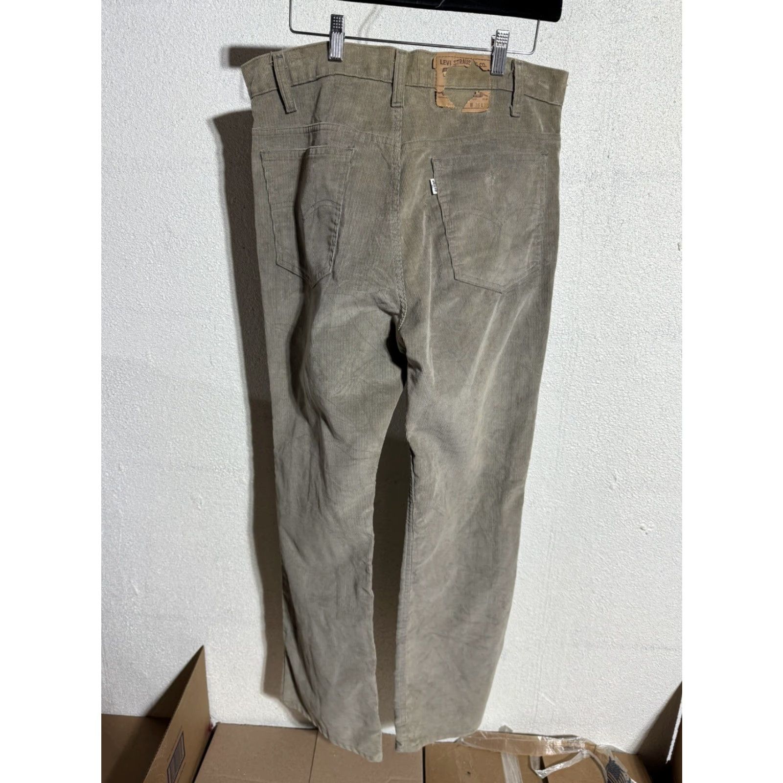 Levi's VINTAGE Levi’s 517 Gray Corduroy Bootcut Pants Regular 34W 31.75L Mens Jeans Size US 34 / EU 50 - 2 Thumbnail