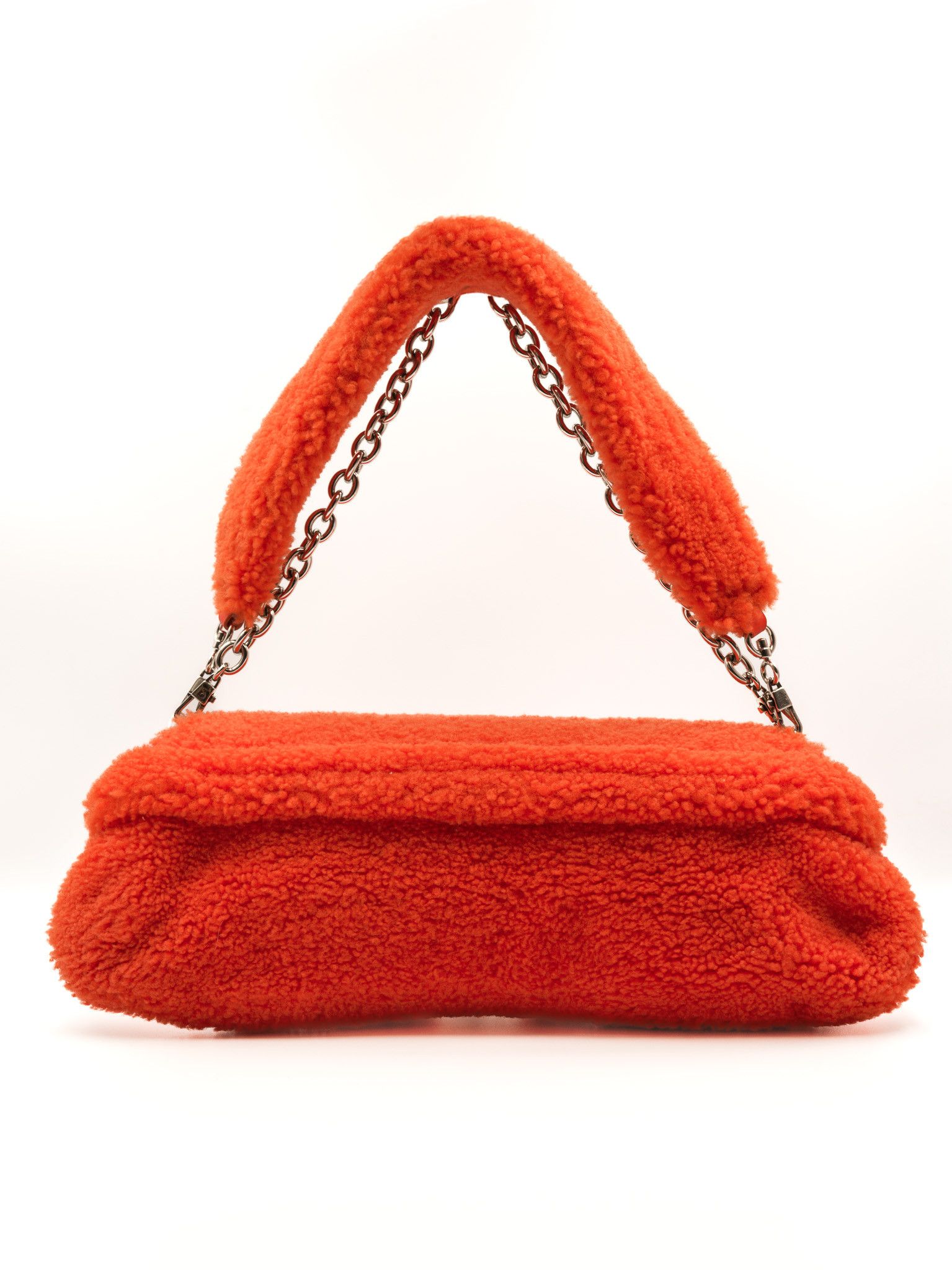 Gucci Gucci Horsebit Chain Bag in Orange Merino Wool Size ONE SIZE - 2 Thumbnail