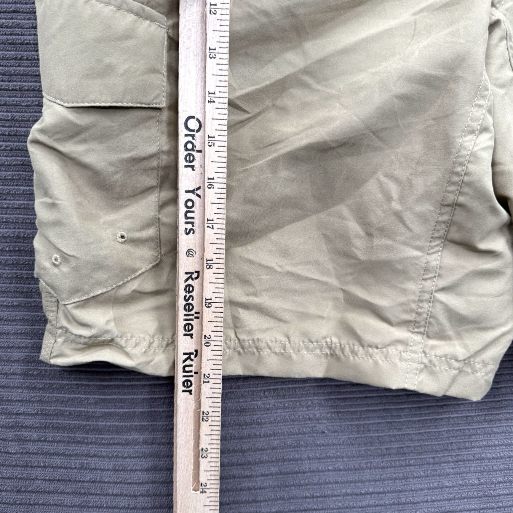 Vintage Magellan Cargo Shorts Men 36 Brown Polyester Water Repellent Casual Cargo Pocket Modern Regular Mens Size US 36 / EU 52 - 6 Thumbnail