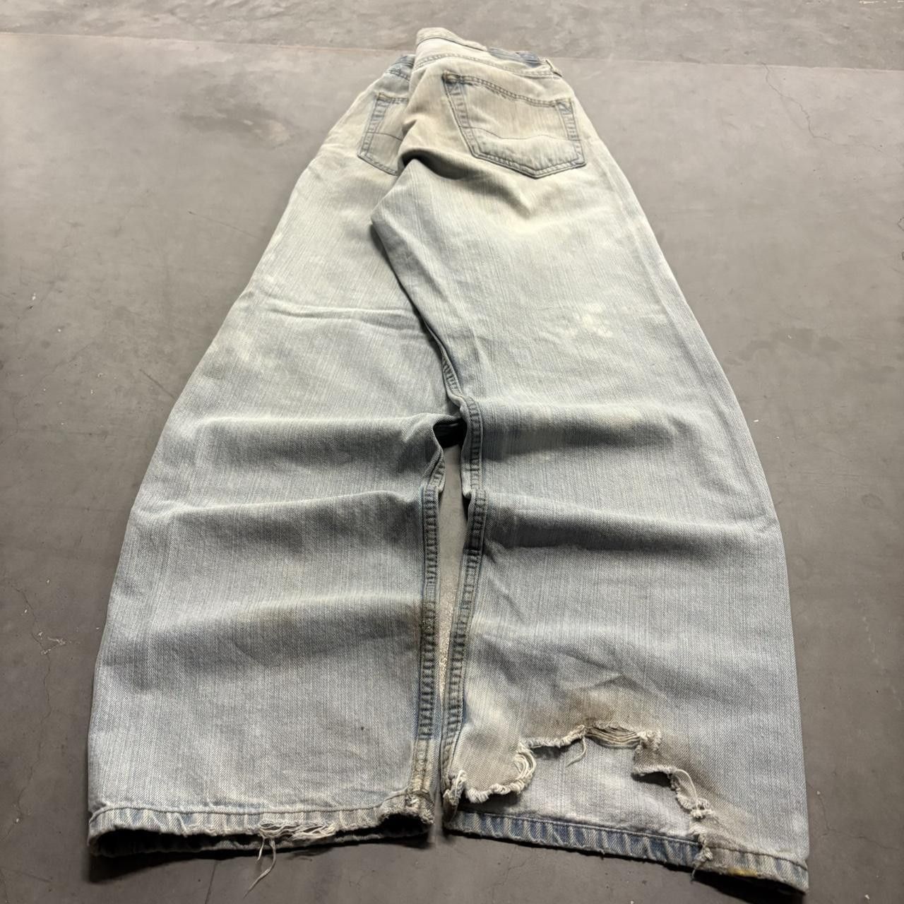 Vintage Crazy Vintage Y2K 2000s Grunge Baggy Wideleg Light Blue Wash Skater Denim Jeans! Size US 36 / EU 52 - 6 Thumbnail
