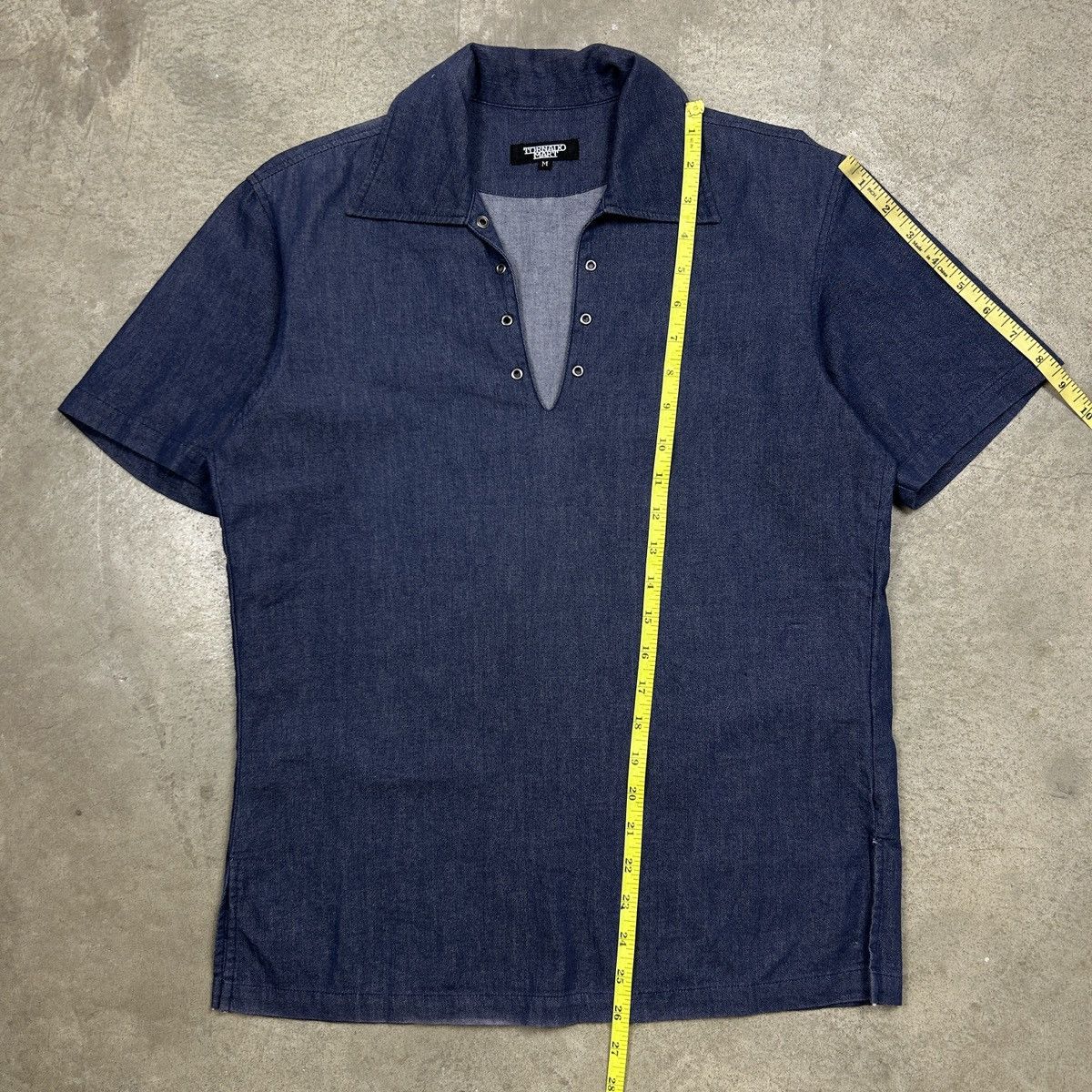 Japanese Brand × Tornado Mart Tornado Mart - Laceless Shirt Denim Size US M / EU 48-50 / 2 - 8 Thumbnail