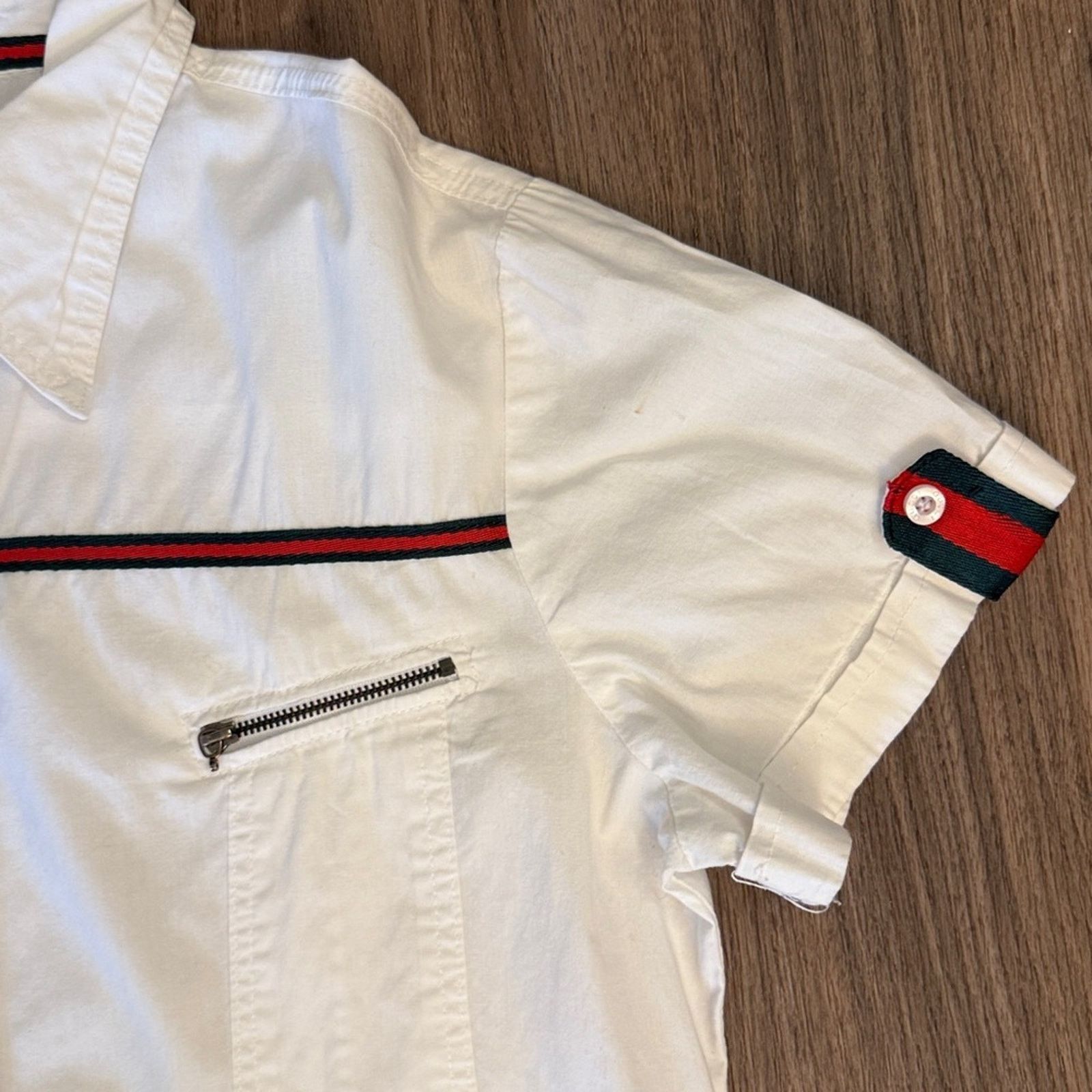 Gucci Vintage Gucci White Casual Button Down Shirt Size L / US 10 / IT 46 - 3 Thumbnail