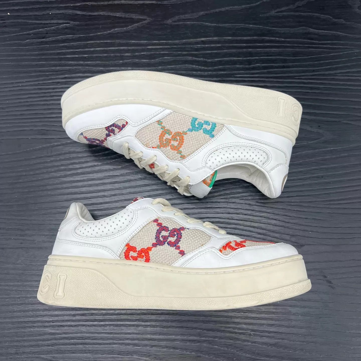Gucci Gucci Biscuit White Colorblock Women's 37 Size US 6.5 / IT 36.5 - 6 Thumbnail