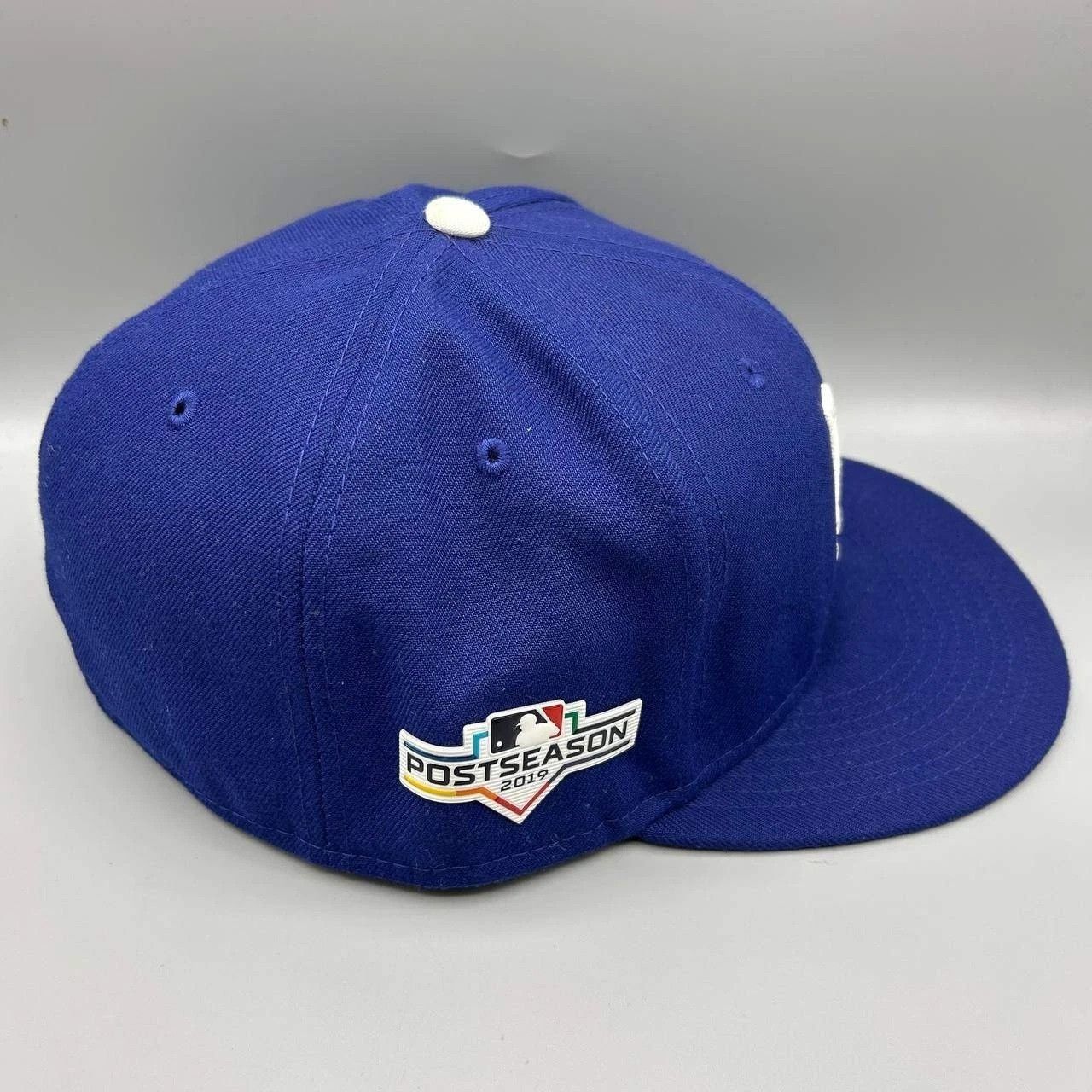 New Era Los Angeles LA Dodgers Hat Men 8 Blue Post Season Fitted Cap Size ONE SIZE - 7 Thumbnail
