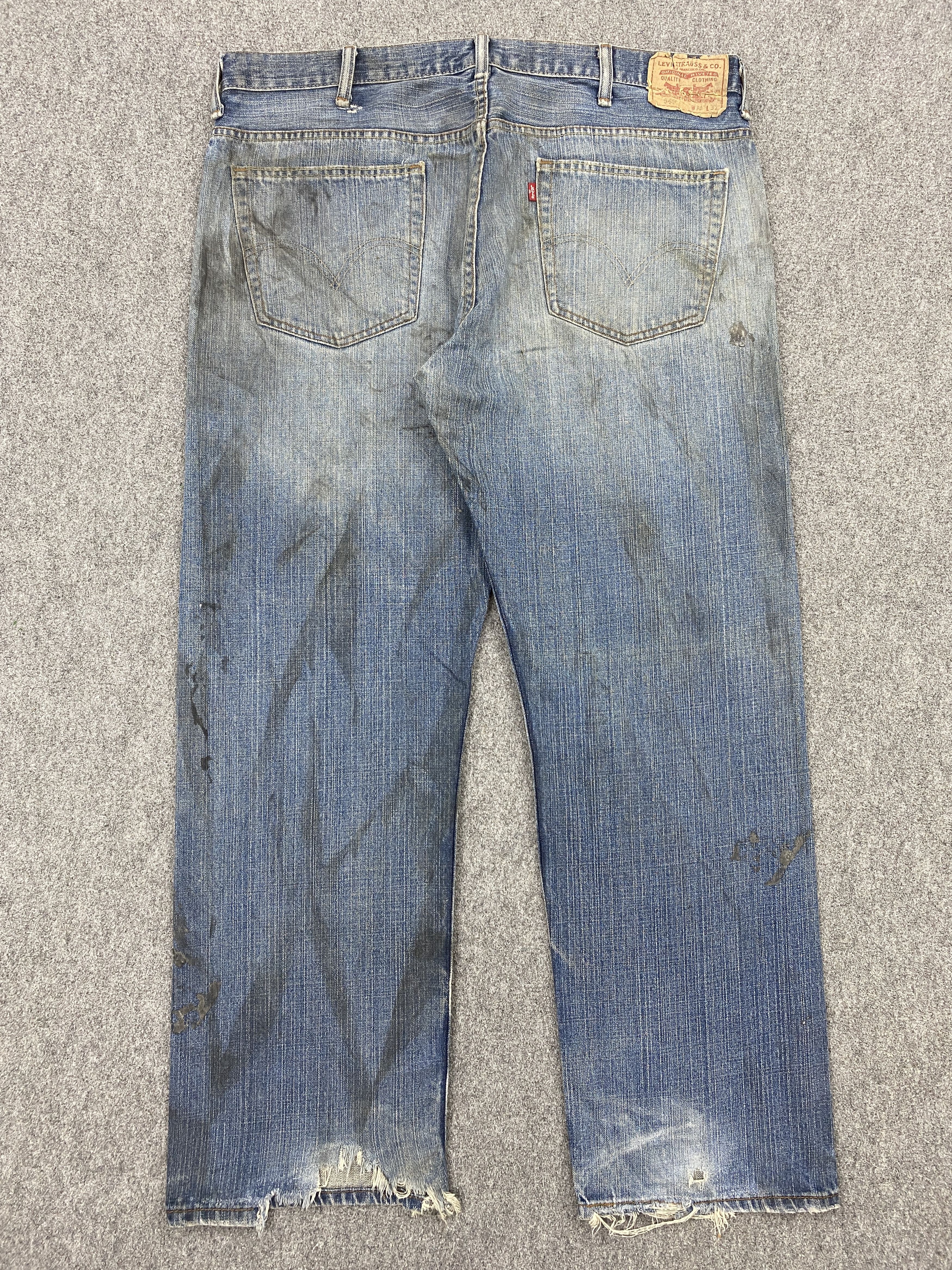 Levi's Vintage Levis 569 Loose Straight Faded Blue Jeans S0044 Size US 33 - 3 Thumbnail