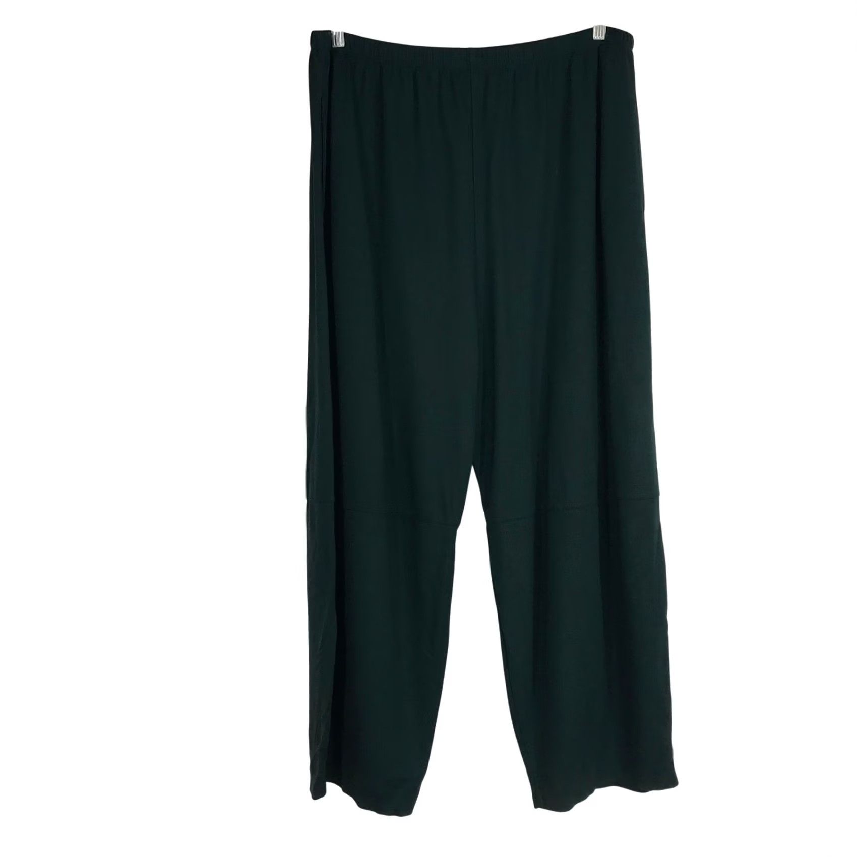 Vintage Bryn Walker Dark Green Wide Leg Pants Women's Size 40" / US 18 - 2 Thumbnail