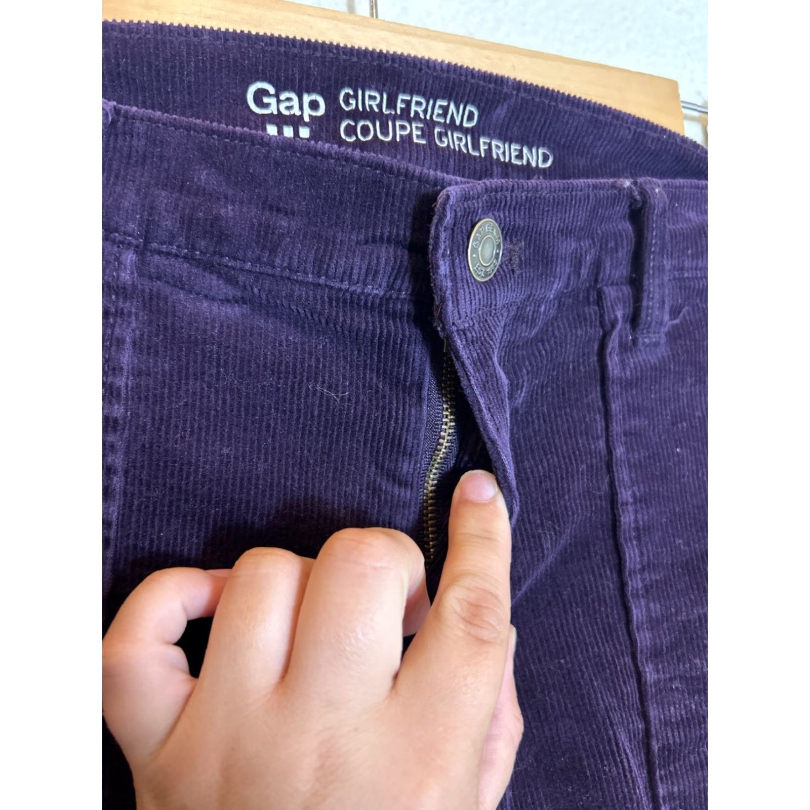 Gap Gap Womens Corduroy Pants Plum Purple Size 2 Ankle 28x26.5 Pants - Size 26" / US 2 / IT 38 - 7 Thumbnail