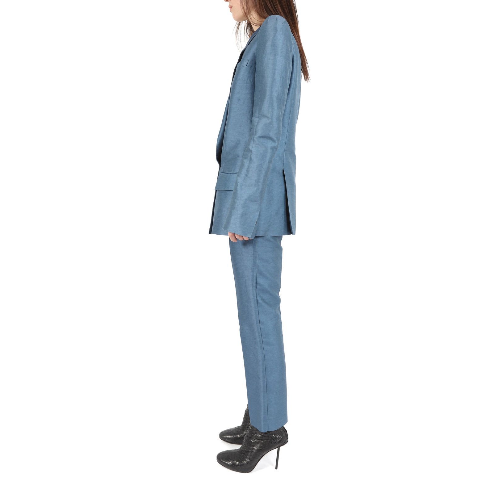 Haider Ackermann FW17 Oversized 3D Shoulder Blazer in Blue Cotton Size XS / US 0-2 / IT 36-38 - 7 Thumbnail