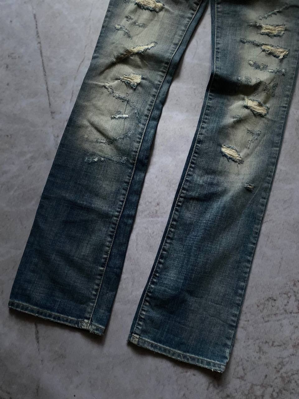 Versace × Versus Versace Vintage Versus Versace Y2K Distressed Jeans Denim Pants Rare Size US 31 - 2 Thumbnail