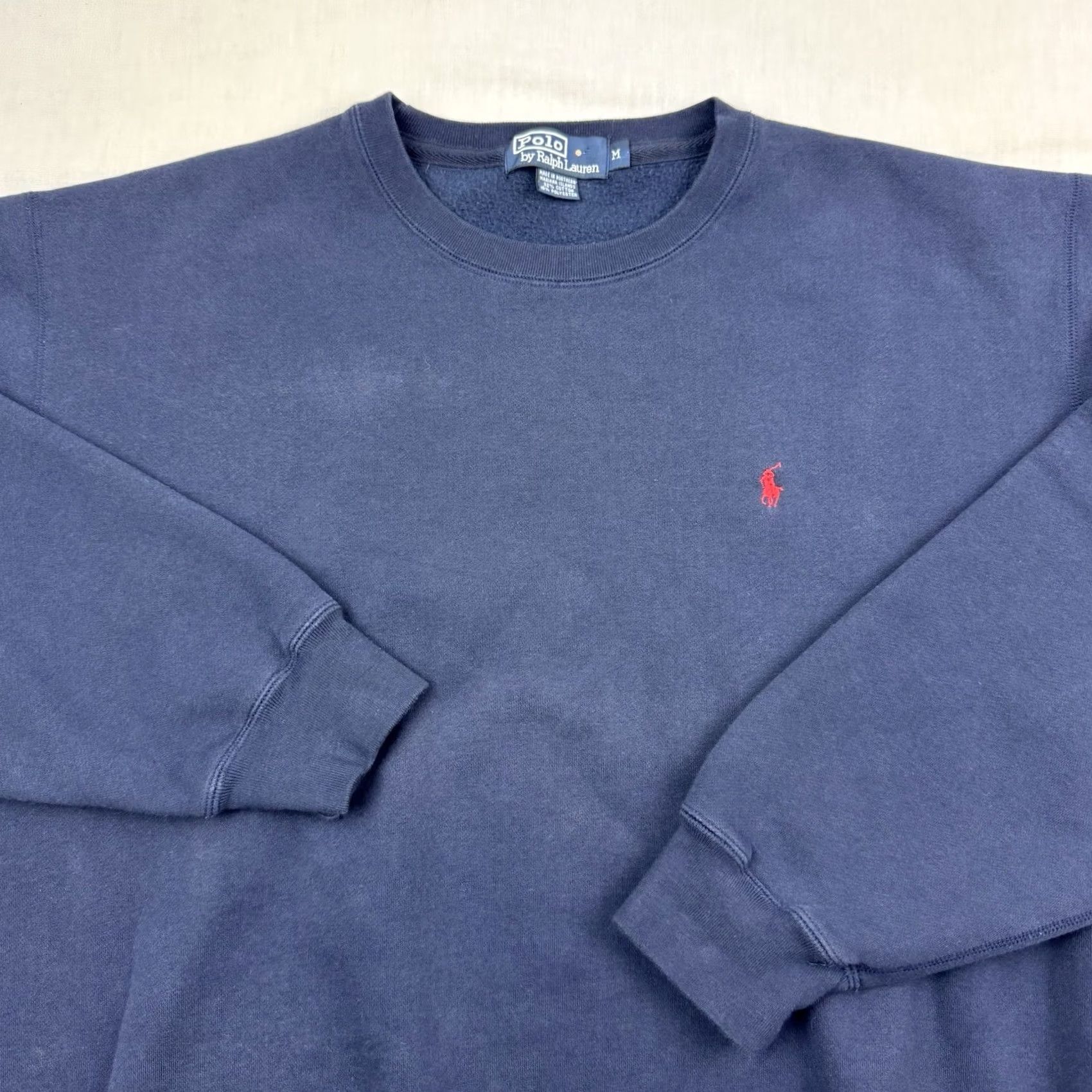 Polo Ralph Lauren VINTAGE Polo Ralph Lauren Sweatshirt Men's Adult Medium Crewneck Blue 90s Preppy Designer Pullover Crew Neck Solid Fashion Size US M / EU 48-50 / 2 - 2 Thumbnail