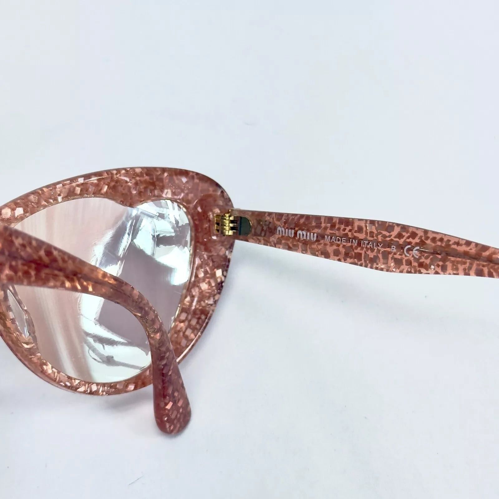 Miu Miu MIU MIU NOIR 04O Orange Apple Glitter Sequin SMU04O Size ONE SIZE - 9 Thumbnail