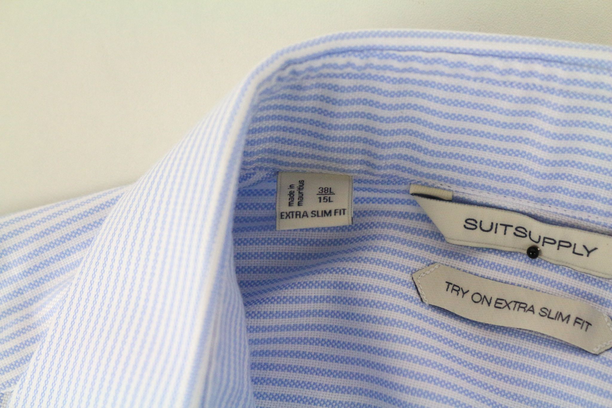 Suitsupply 38L/15L Extra Slim Blue Cotton Striped 72684 Size 38L - 5 Thumbnail