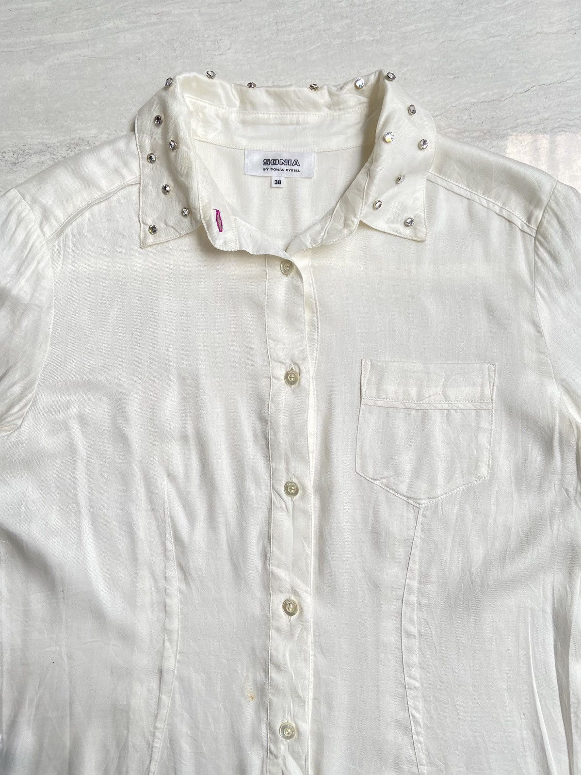 Sonia Rykiel SONIA By SONIA RYKIEL White Shirt Size S / US 4 / IT 40 - 3 Thumbnail