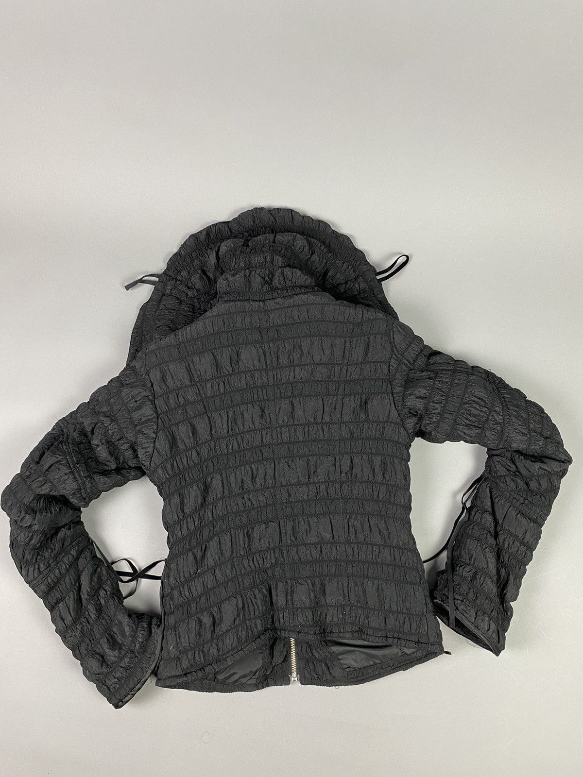 Designer × Japanese Brand Avant-Garde Quilted Hooded Jacket – Black Size M / US 6-8 / IT 42-44 - 7 Thumbnail