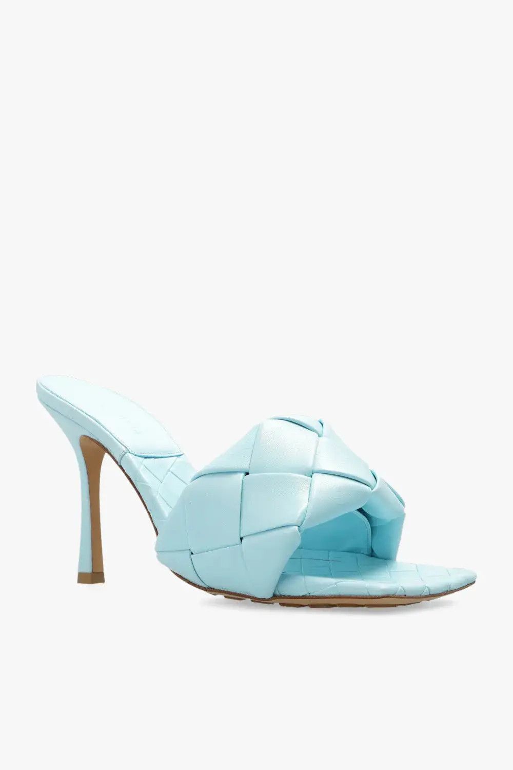 Bottega Veneta o1n1vont1225 Lido Mules in Light Blue Size US 5 / IT 35 - 3 Thumbnail