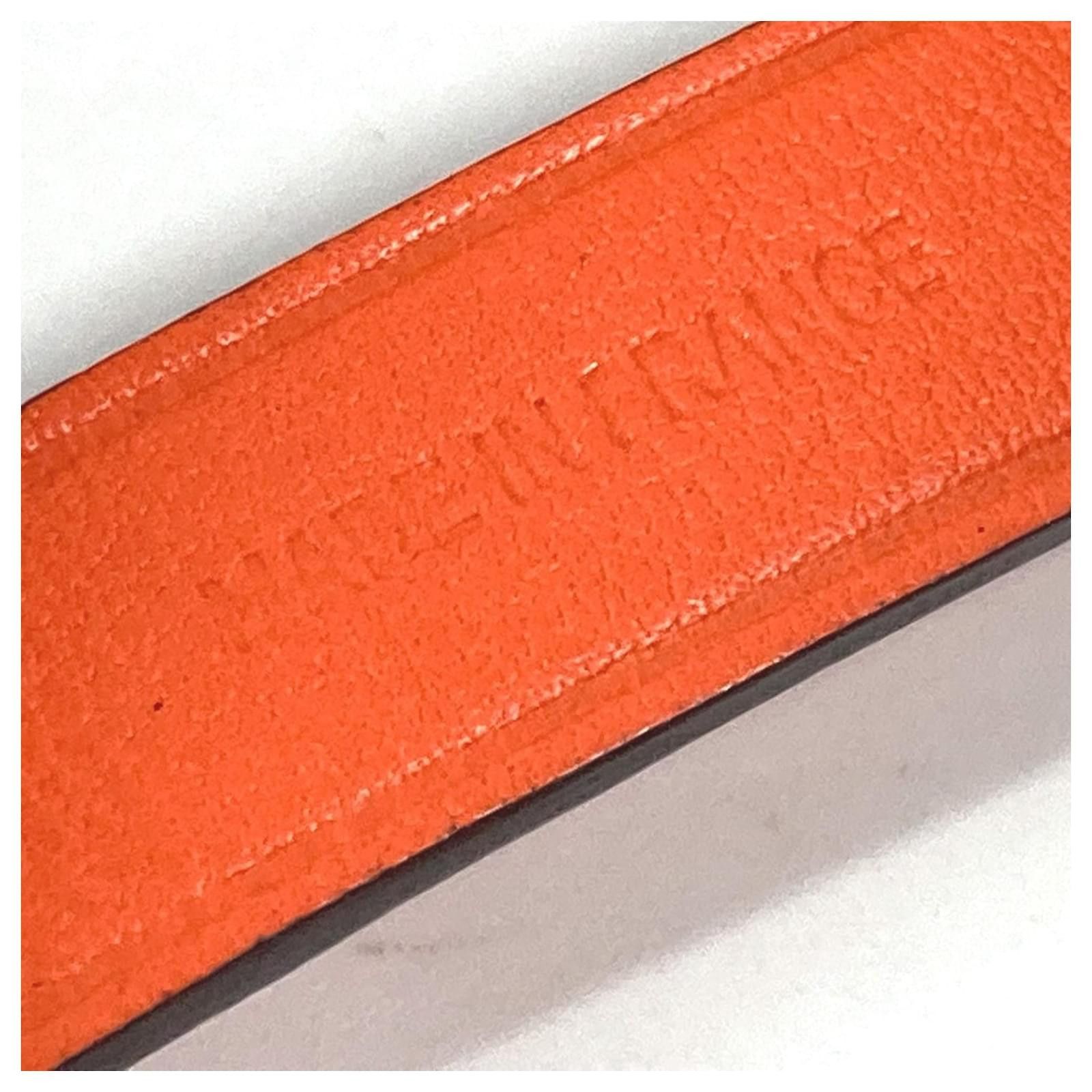 Hermes Hermes Bag Charm Kelly Glove Holder Orange Leather Palladium Size ONE SIZE - 10 Thumbnail