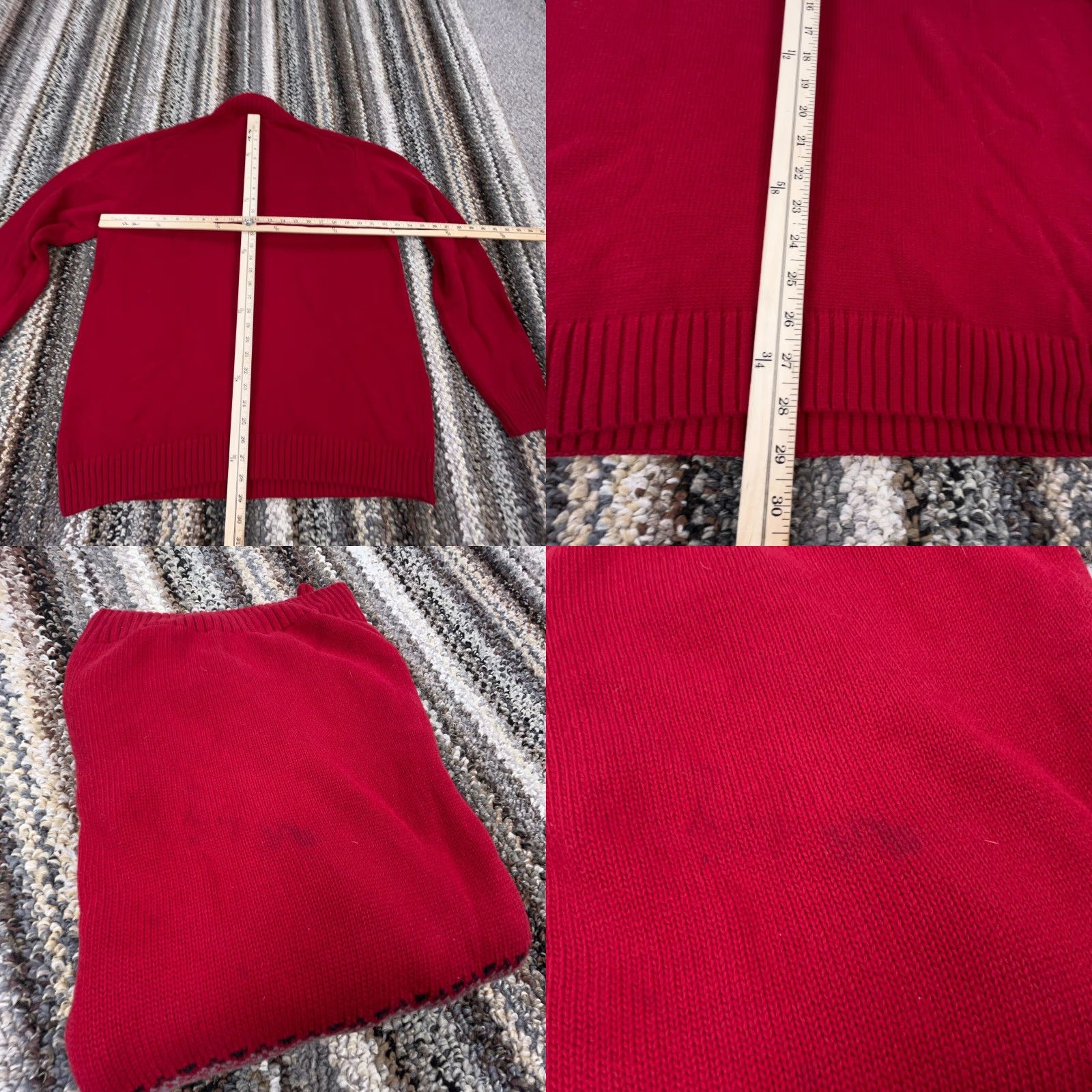 Chaps Chaps Sweater Men XL Red Pullover Mock Neck Knit Heavyweight Logo 1/4 Zip Vintage No Size US XL / EU 56 / 4 - 8 Thumbnail