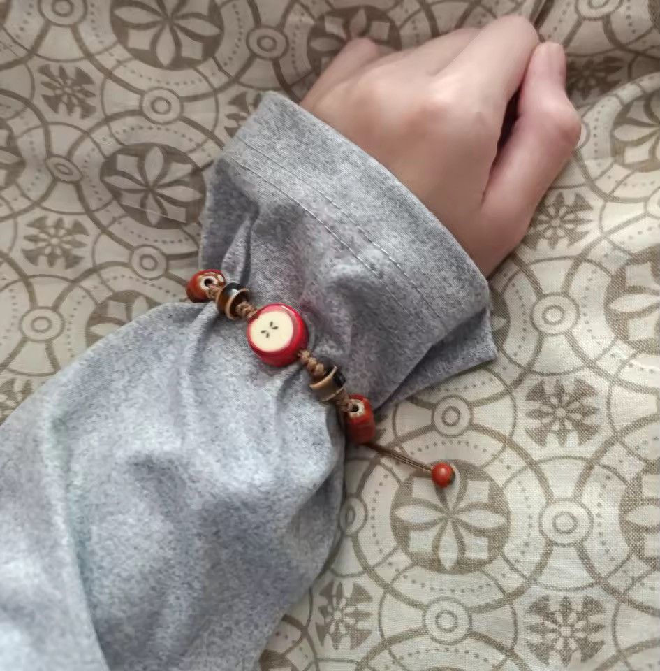 Jewelry Handmade Apple Ceramic Bracelet Adjustable Woven Cord Size ONE SIZE - 7 Thumbnail